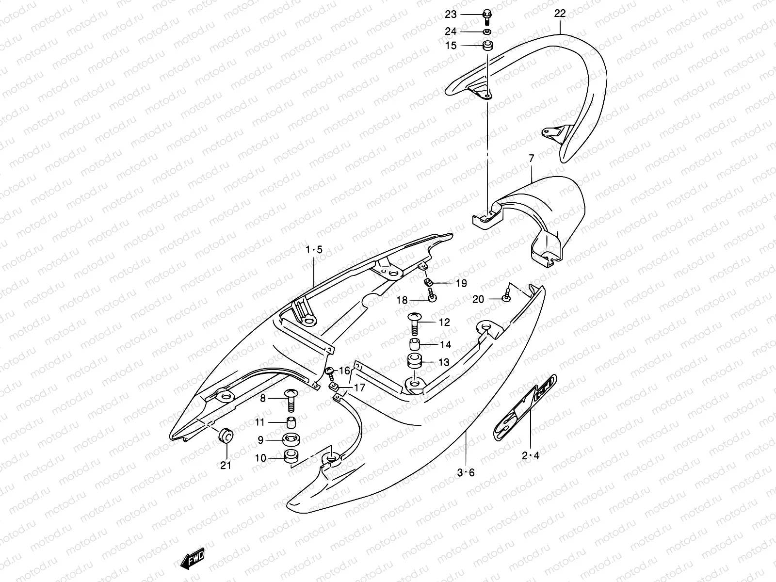 47 - SEAT TAIL COVER (MODEL Y)