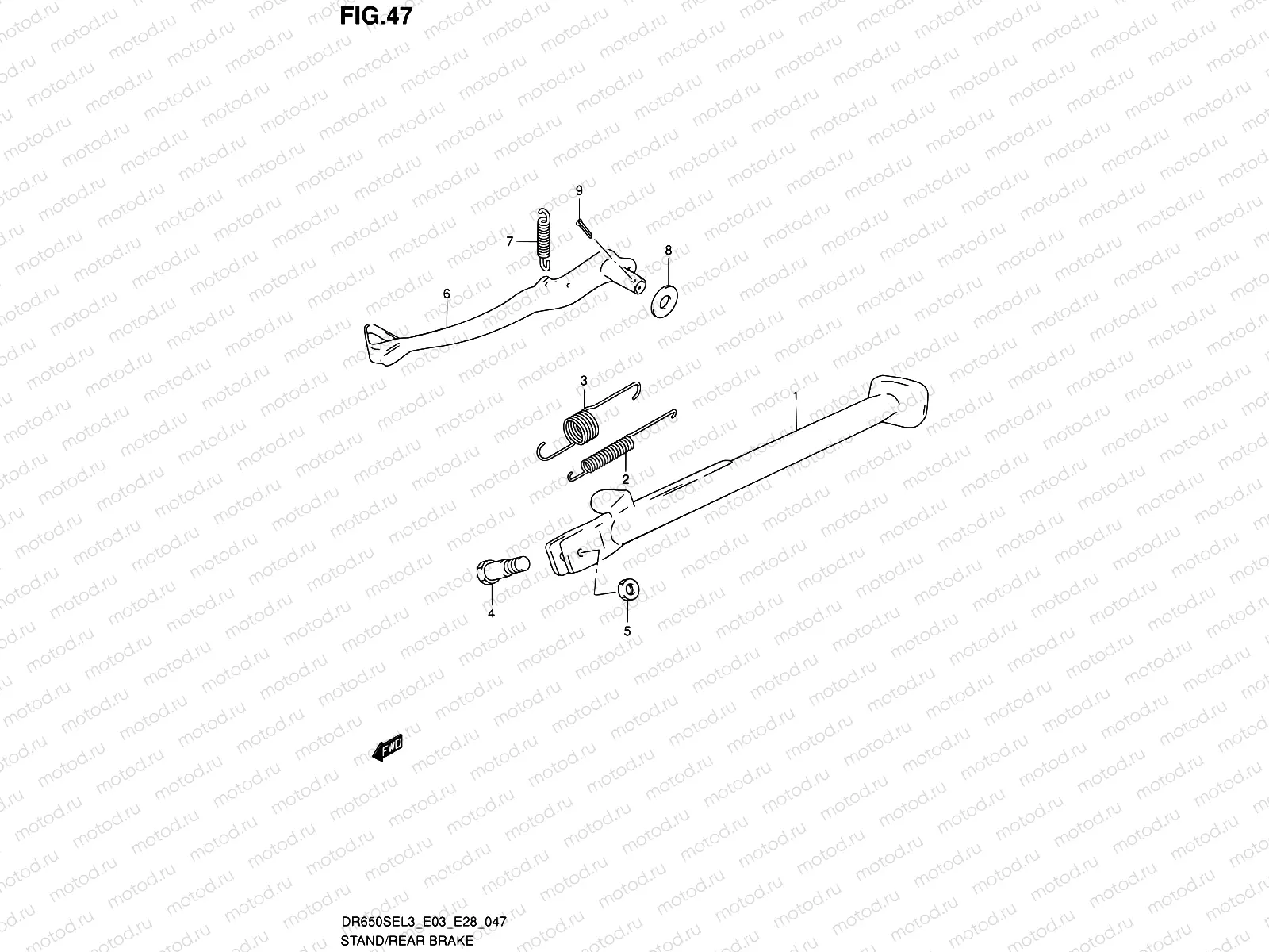 47 - STAND/REAR BRAKE
