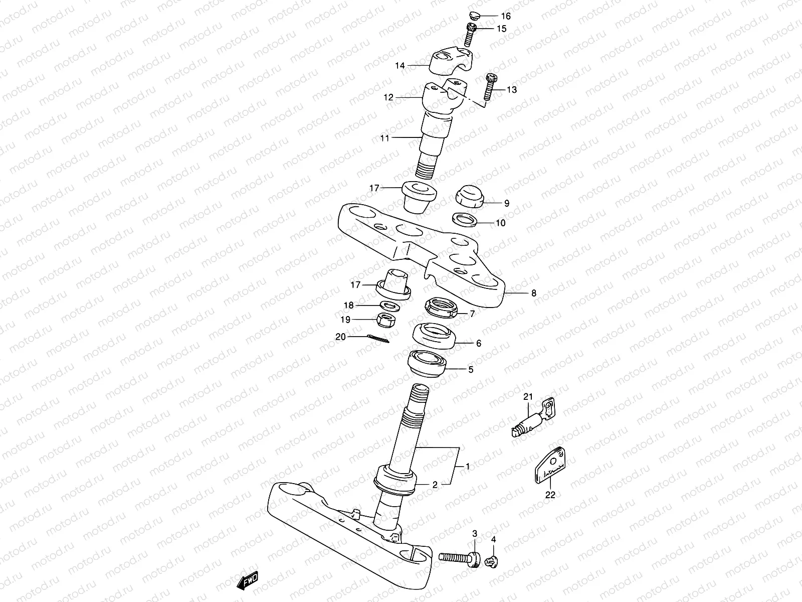 47 - STEERING STEM (MODEL N/P/R/S)