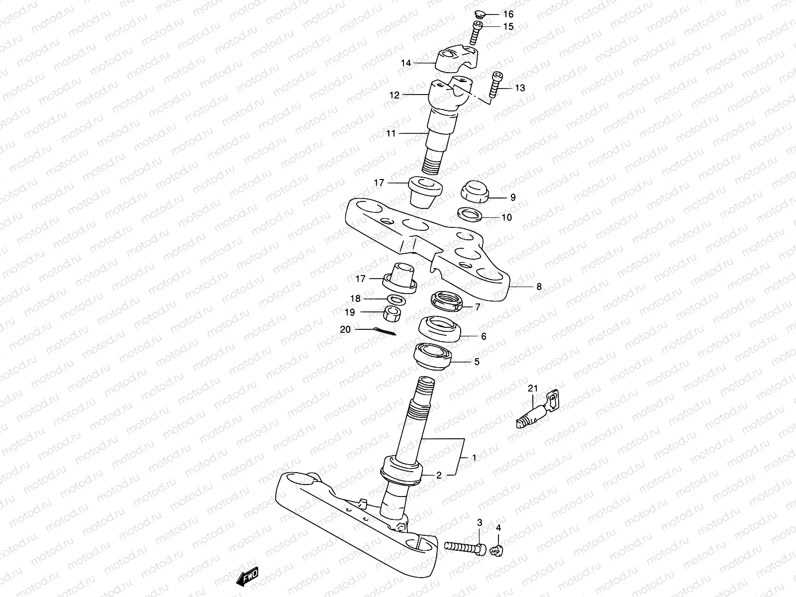 47 - STEERING STEM (MODEL S)
