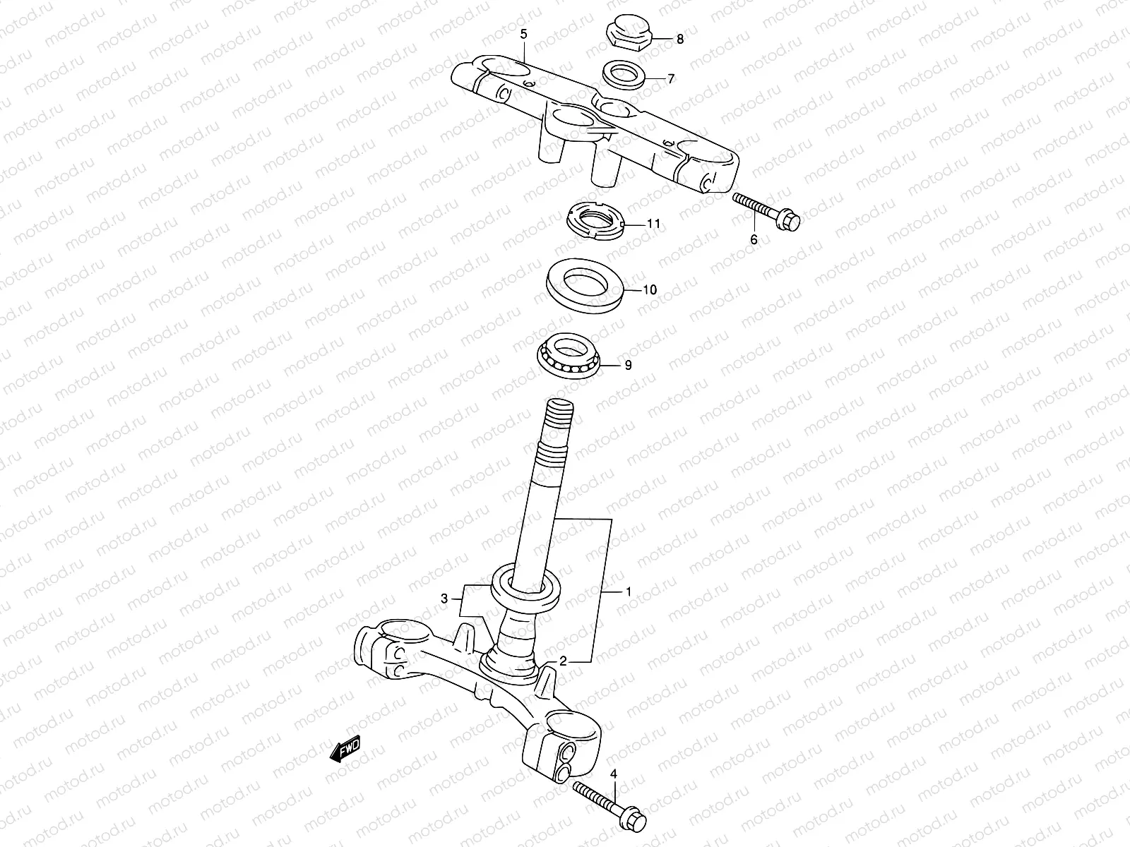 47 - STEERING STEM (MODEL W/X/Y/K1/K2)