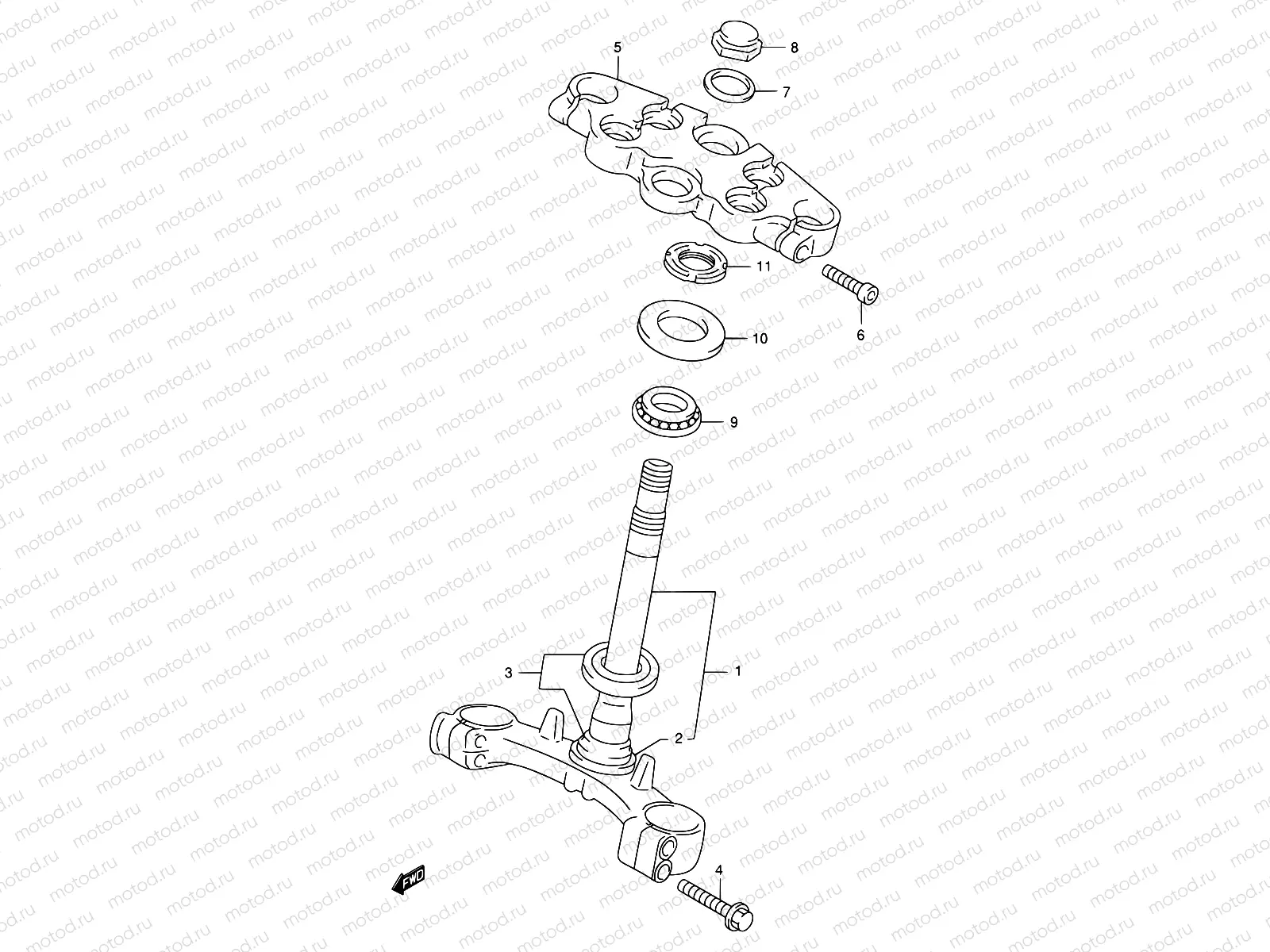 47 - STEERING STEM (MODEL W/X/Y/K1/K2)