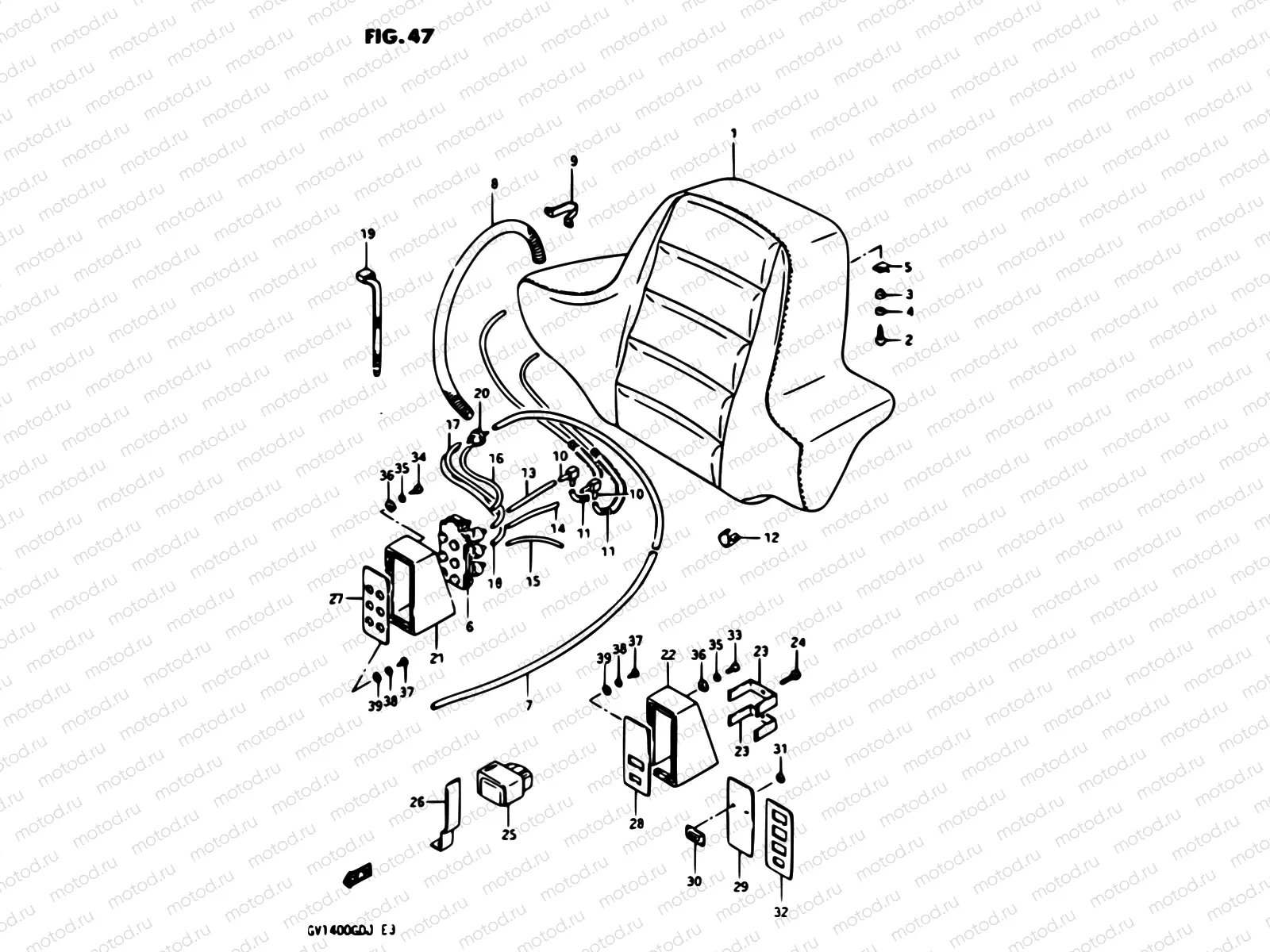 47 - TRAVEL TRUNK PAD GV1400GDG/GTG/GDH/GDJ