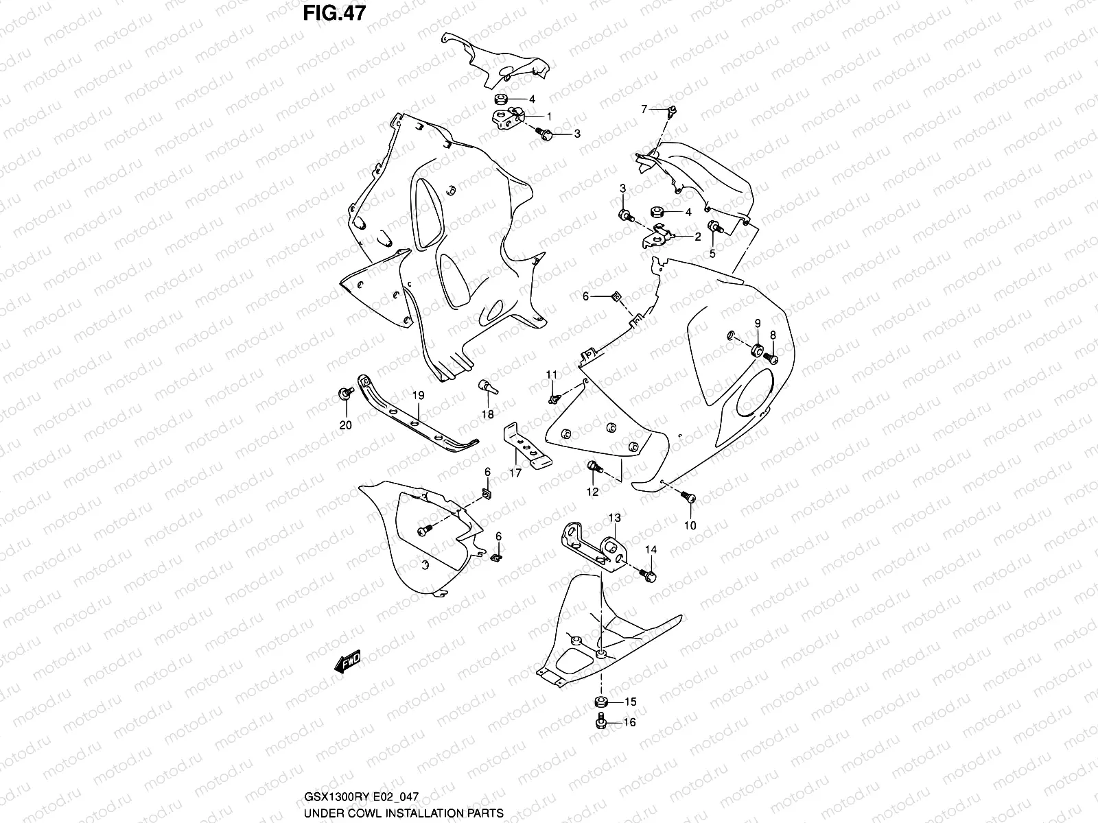 47 - UNDER COWL INSTALLTION PARTS