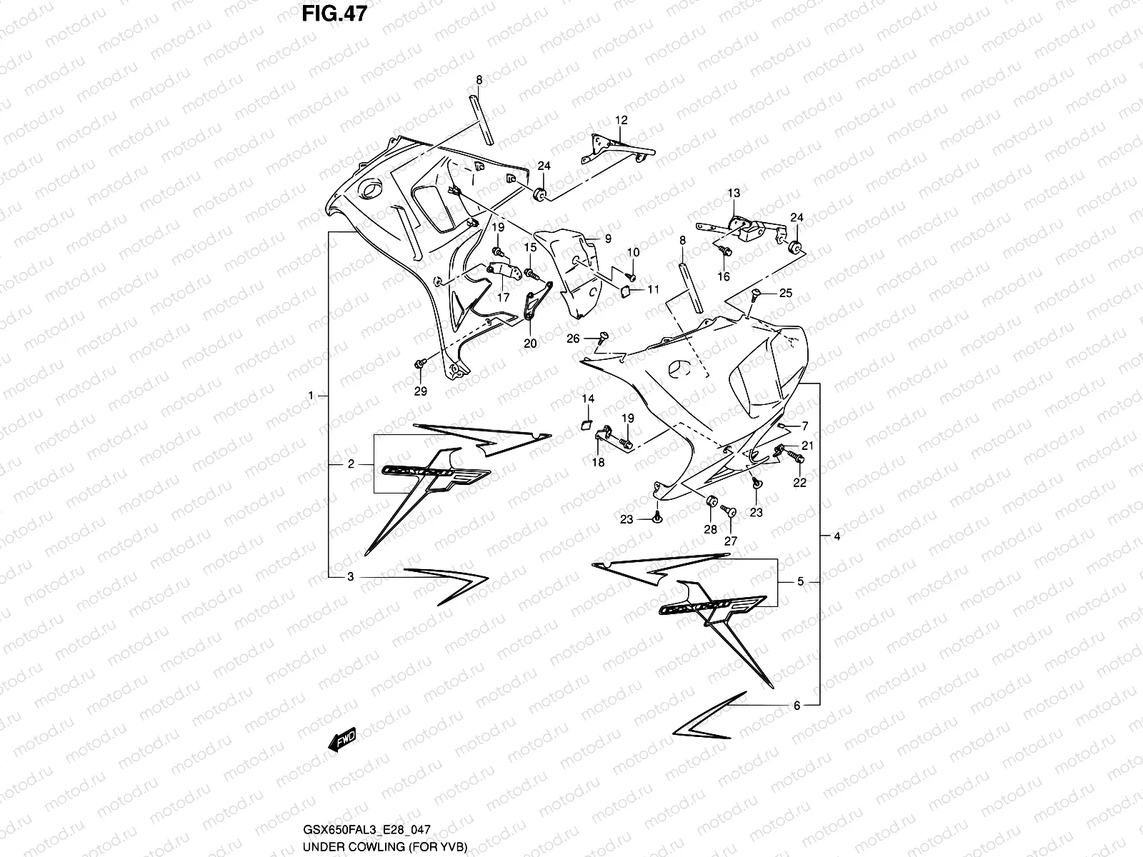 47 - UNDER COWLING (YVB)