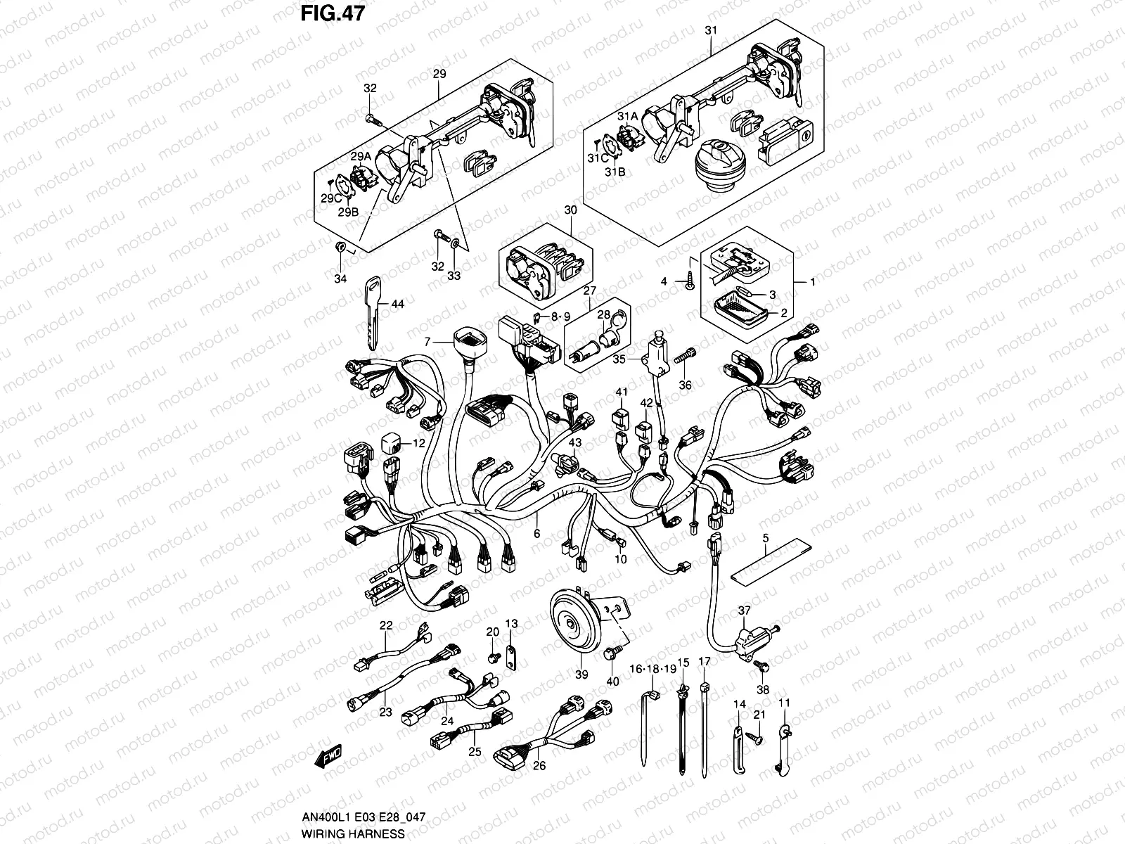 47 - WIRING HARNESS (AN400AL1 E33)