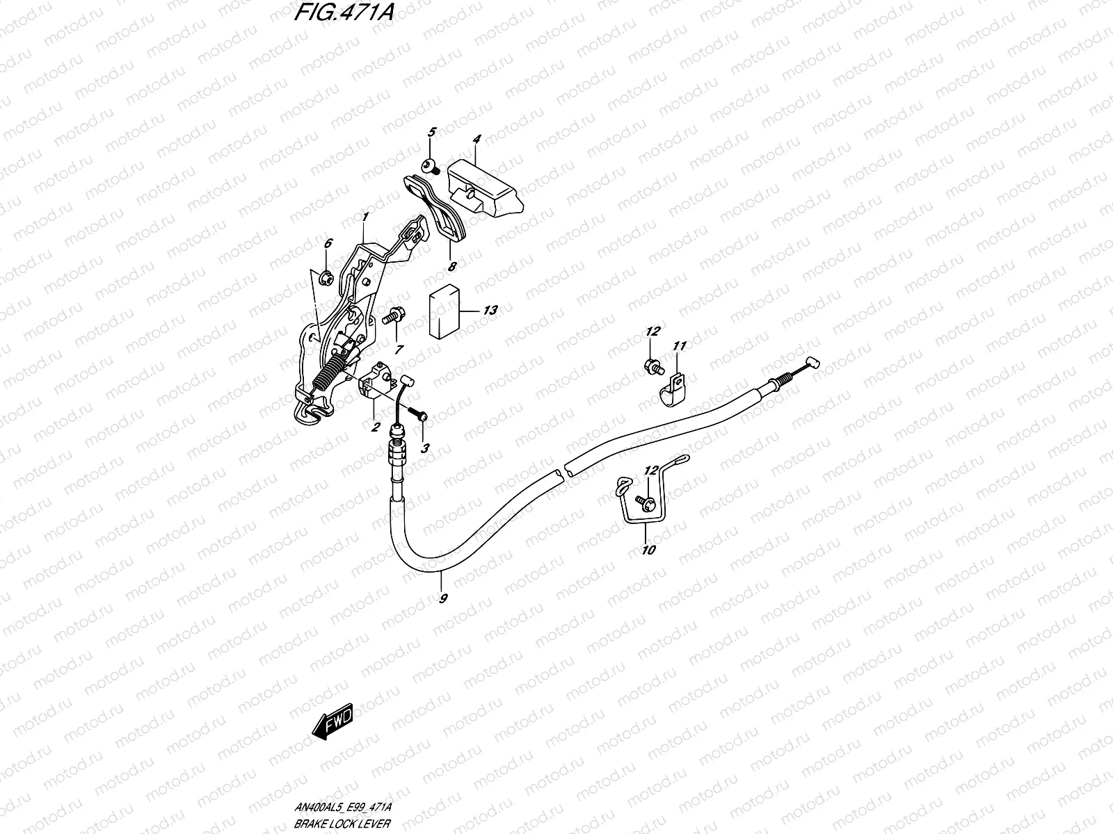 471A - BRAKE LOCK LEVER