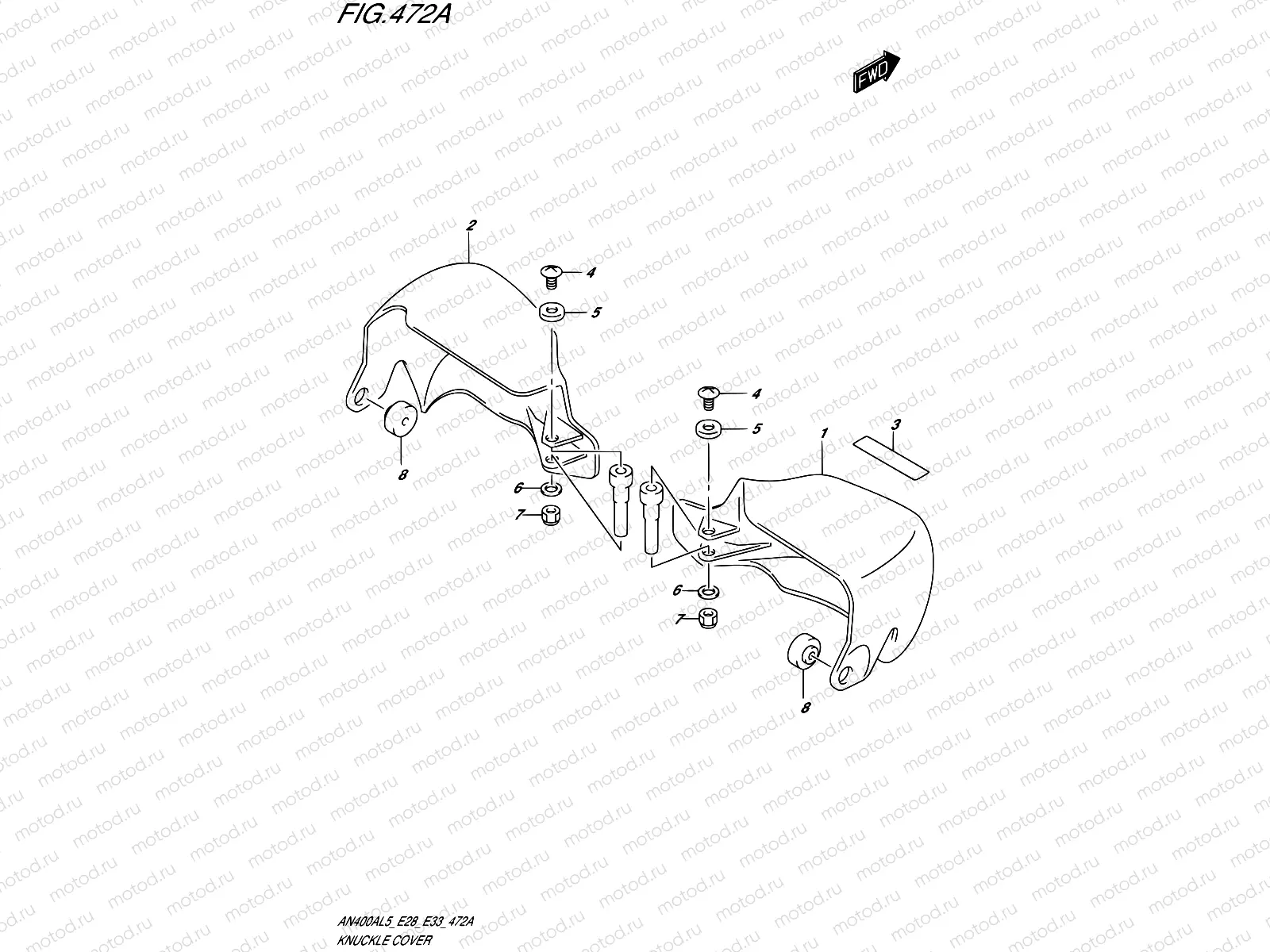 472A - KNUCKLE COVER (AN400ZAL5 E28)