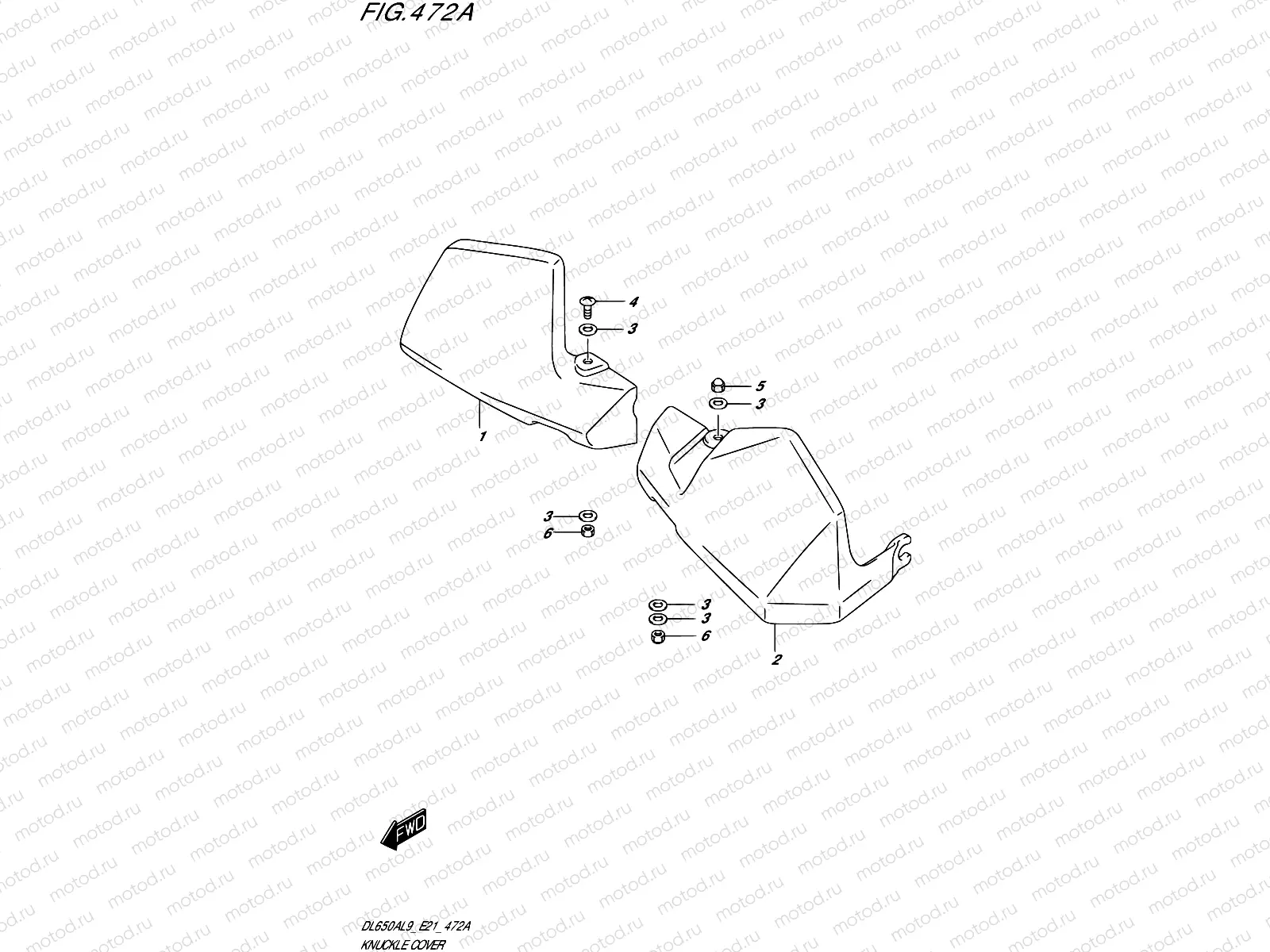 472A - KNUCKLE COVER (DL650XA,DL650XAUE)