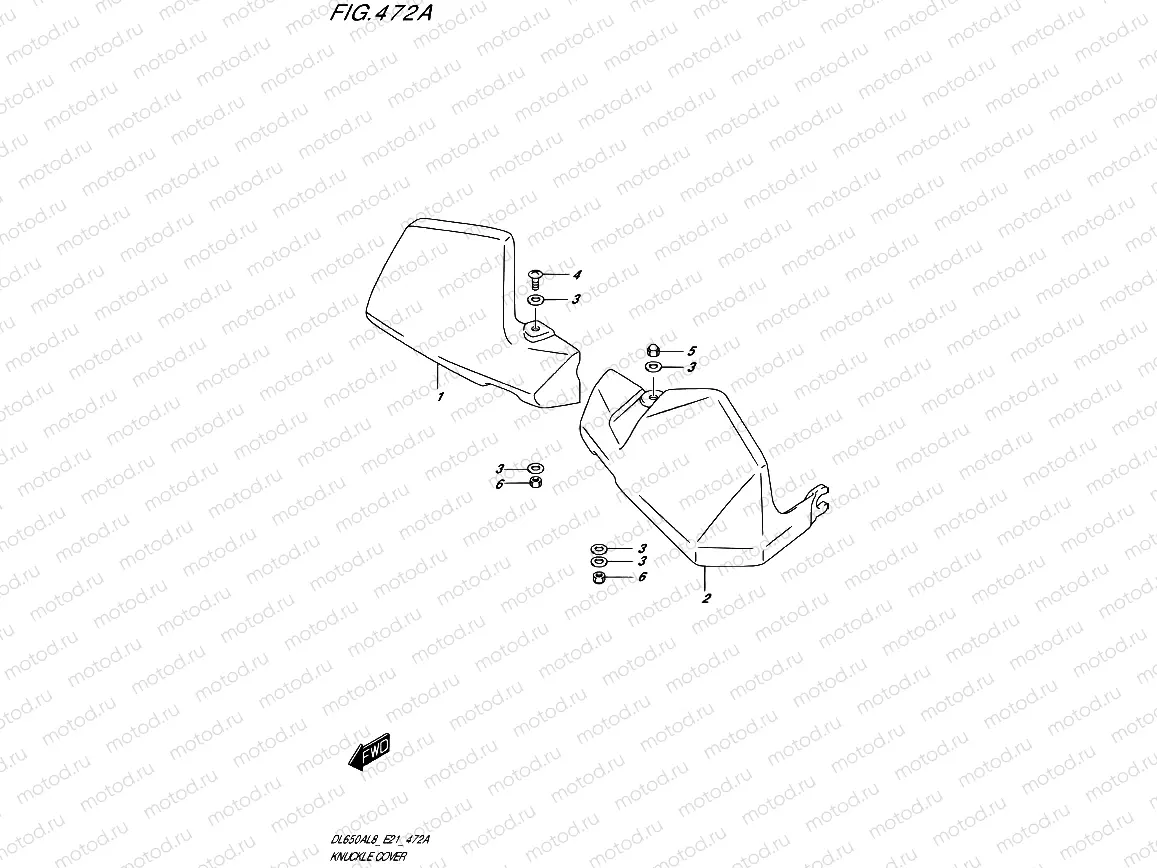 472A - KNUCKLE COVER (DL650XAUE)