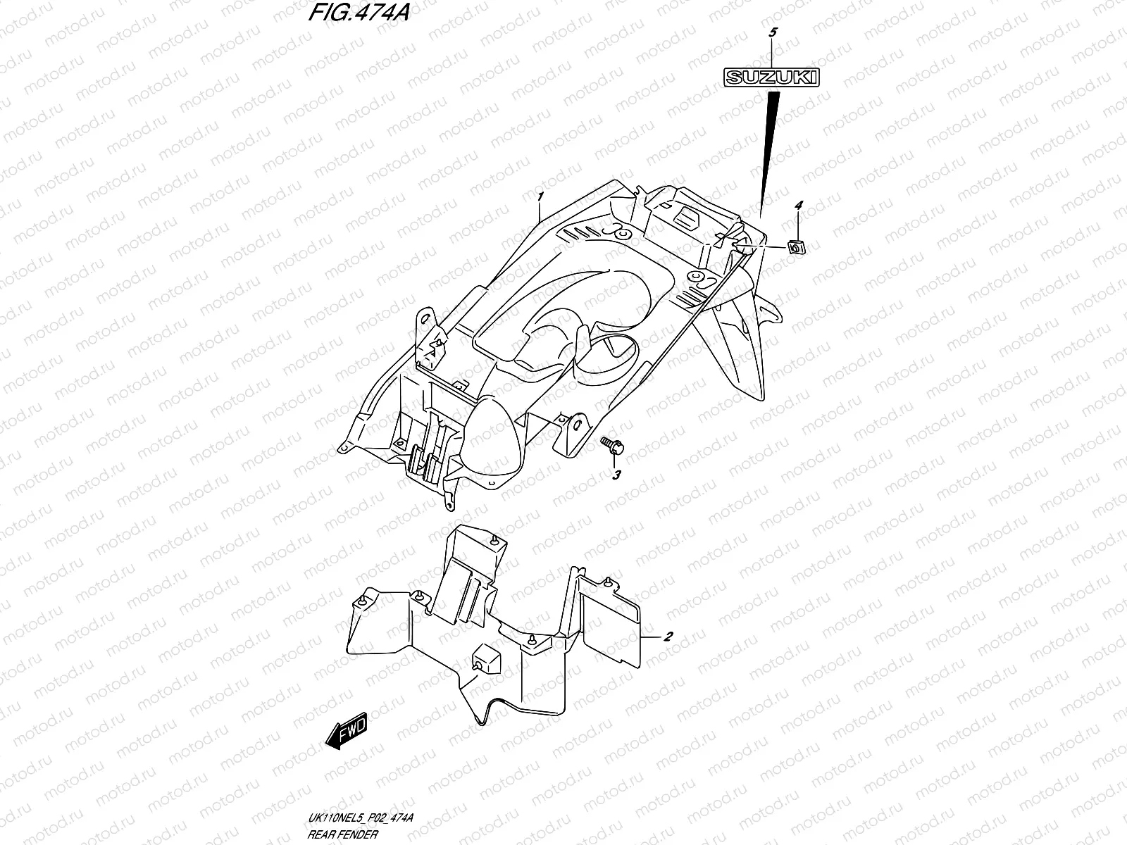 474A - REAR FENDER