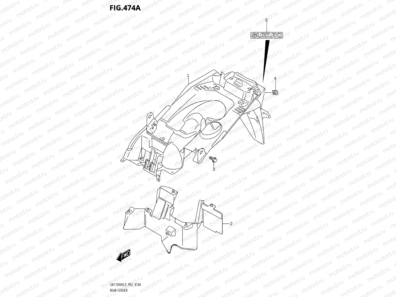 474A - REAR FENDER