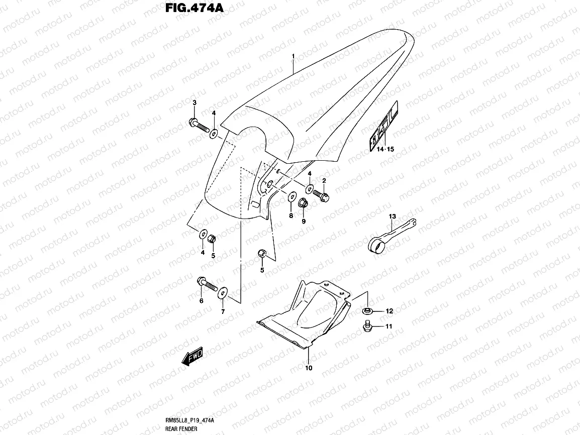 474A - REAR FENDER
