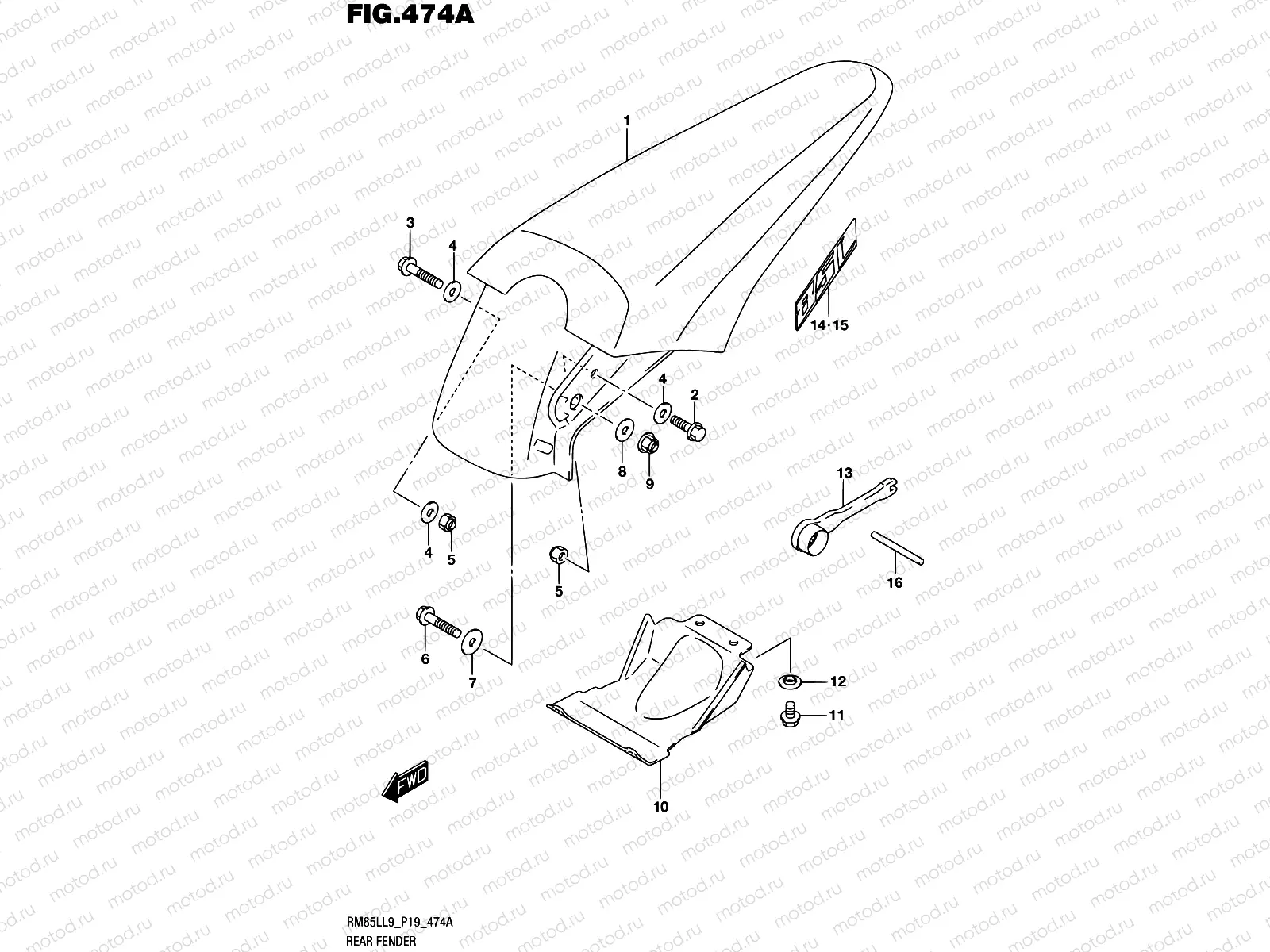 474A - REAR FENDER
