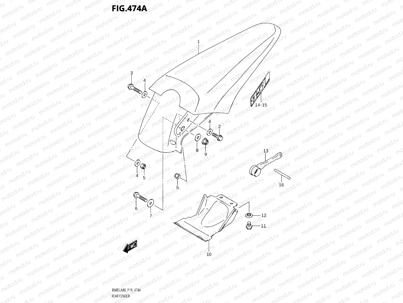 474A - REAR FENDER
