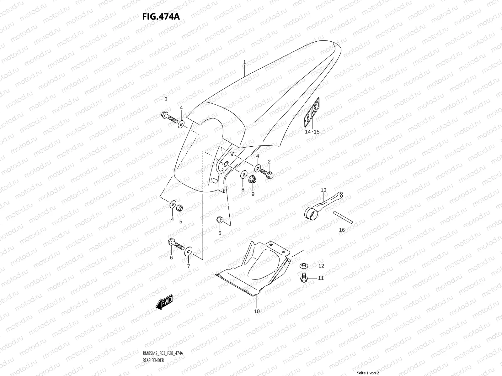 474A - REAR FENDER