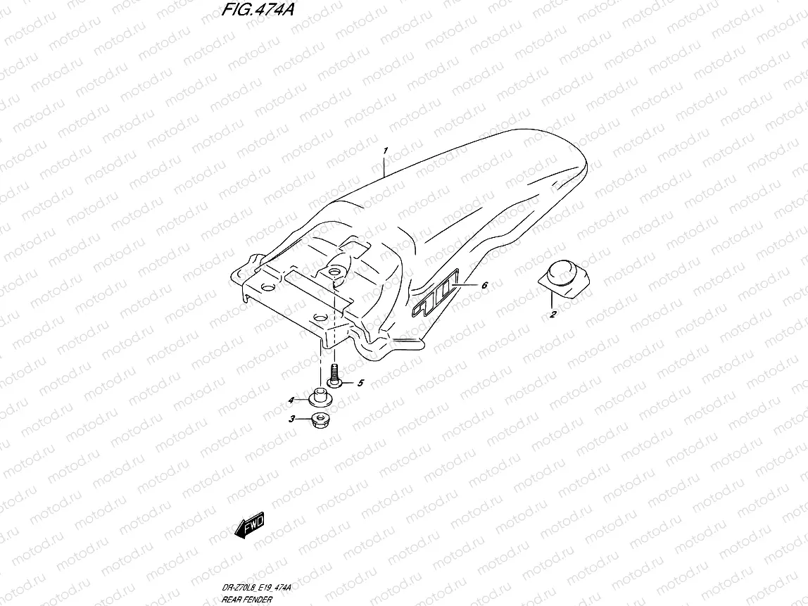 474A - REAR FENDER