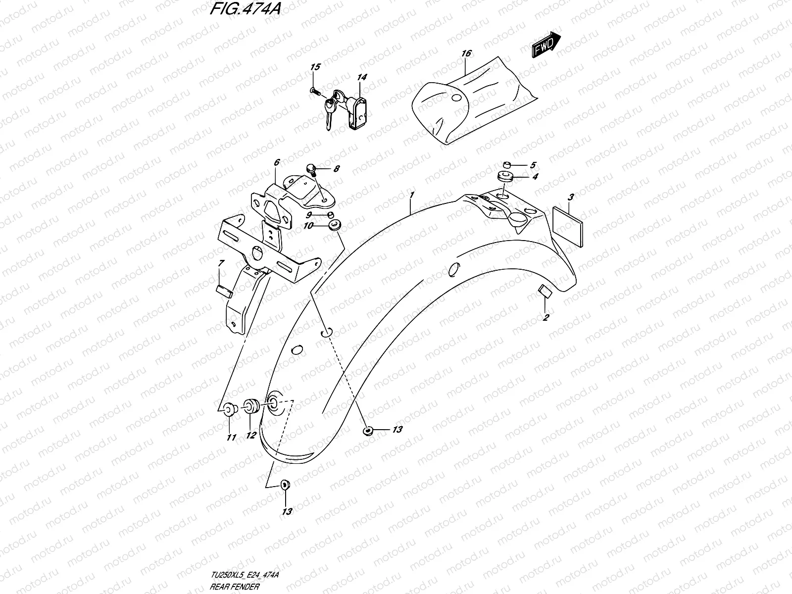 474A - REAR FENDER