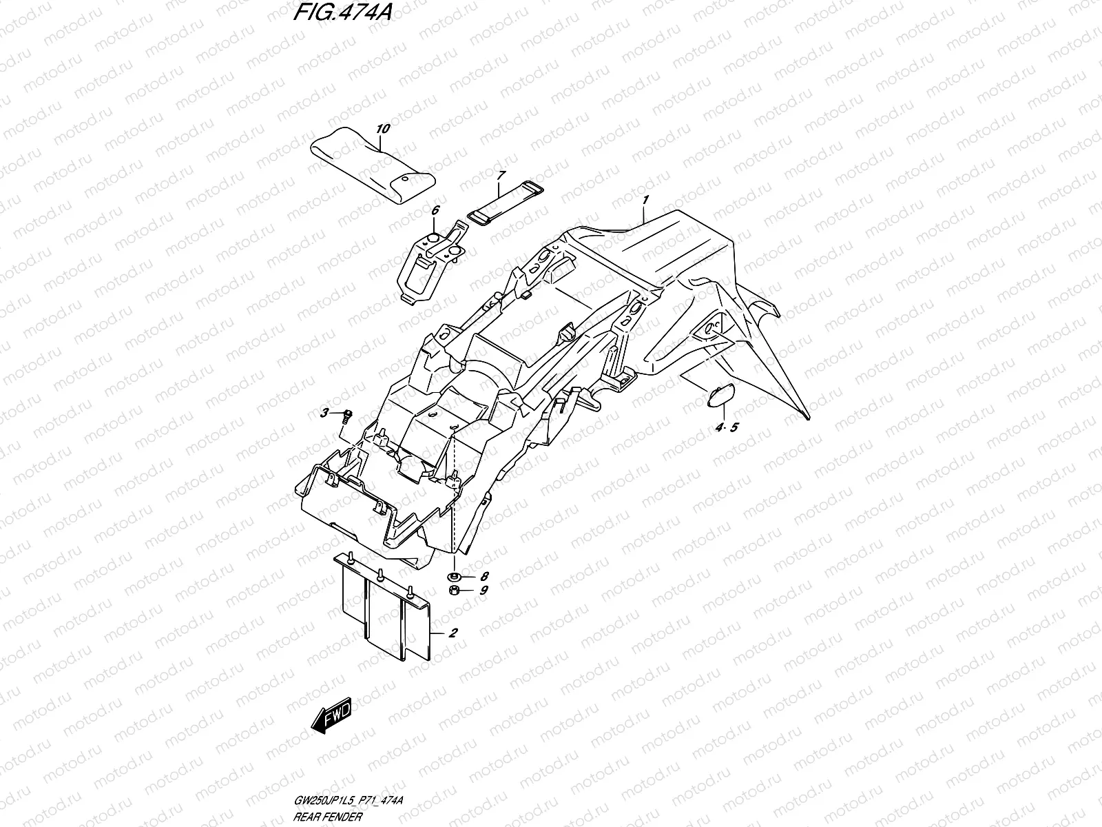 474A - REAR FENDER