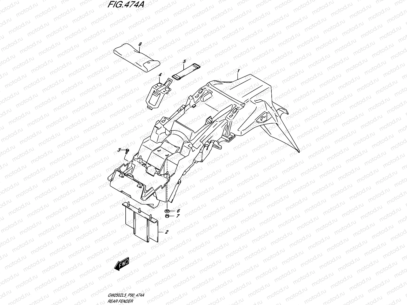 474A - REAR FENDER