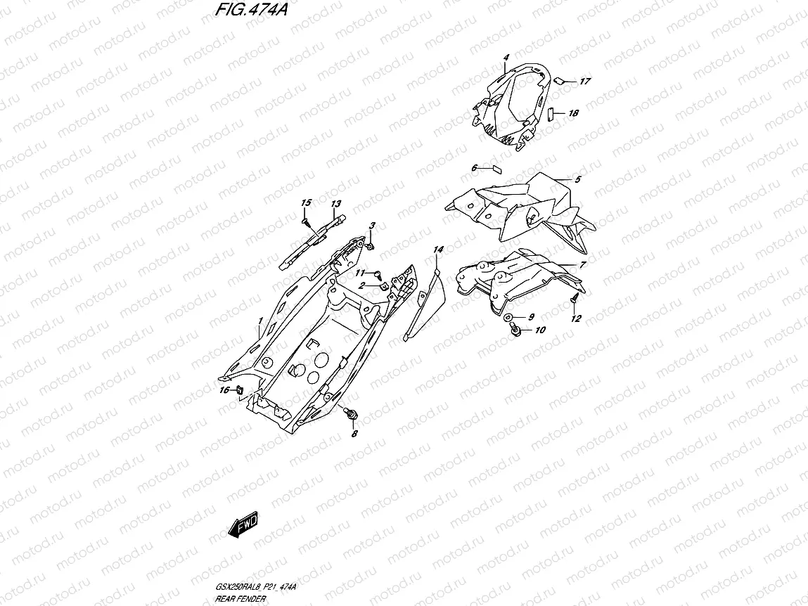474A - REAR FENDER