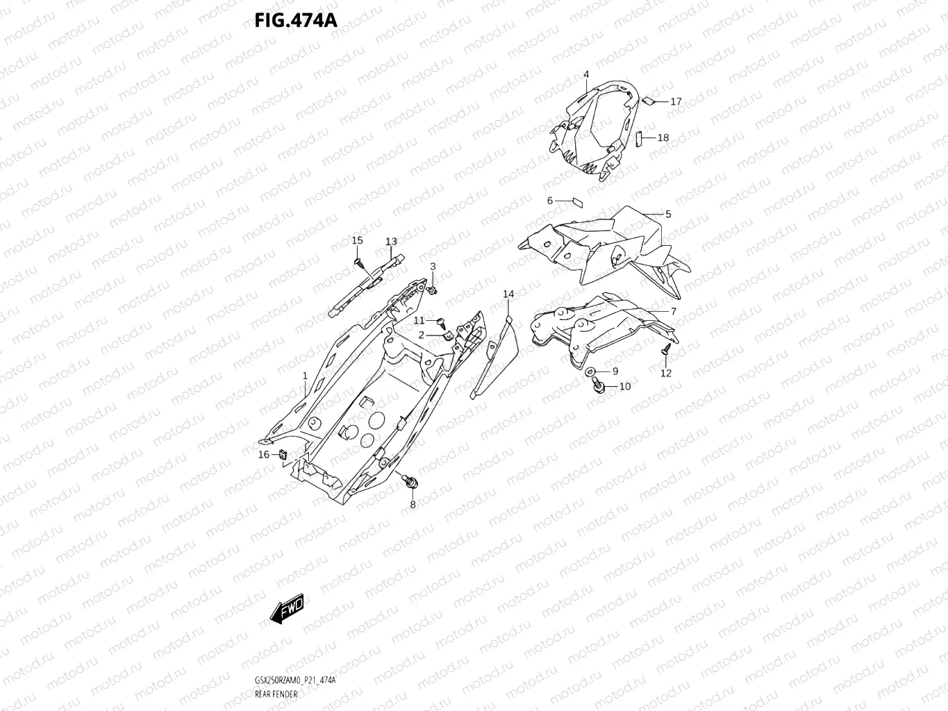 474A - REAR FENDER