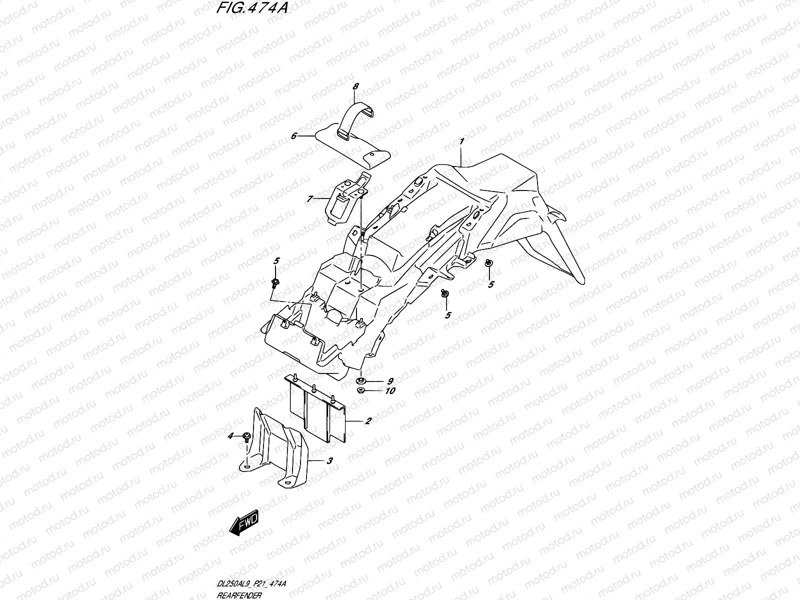 474A - REAR FENDER