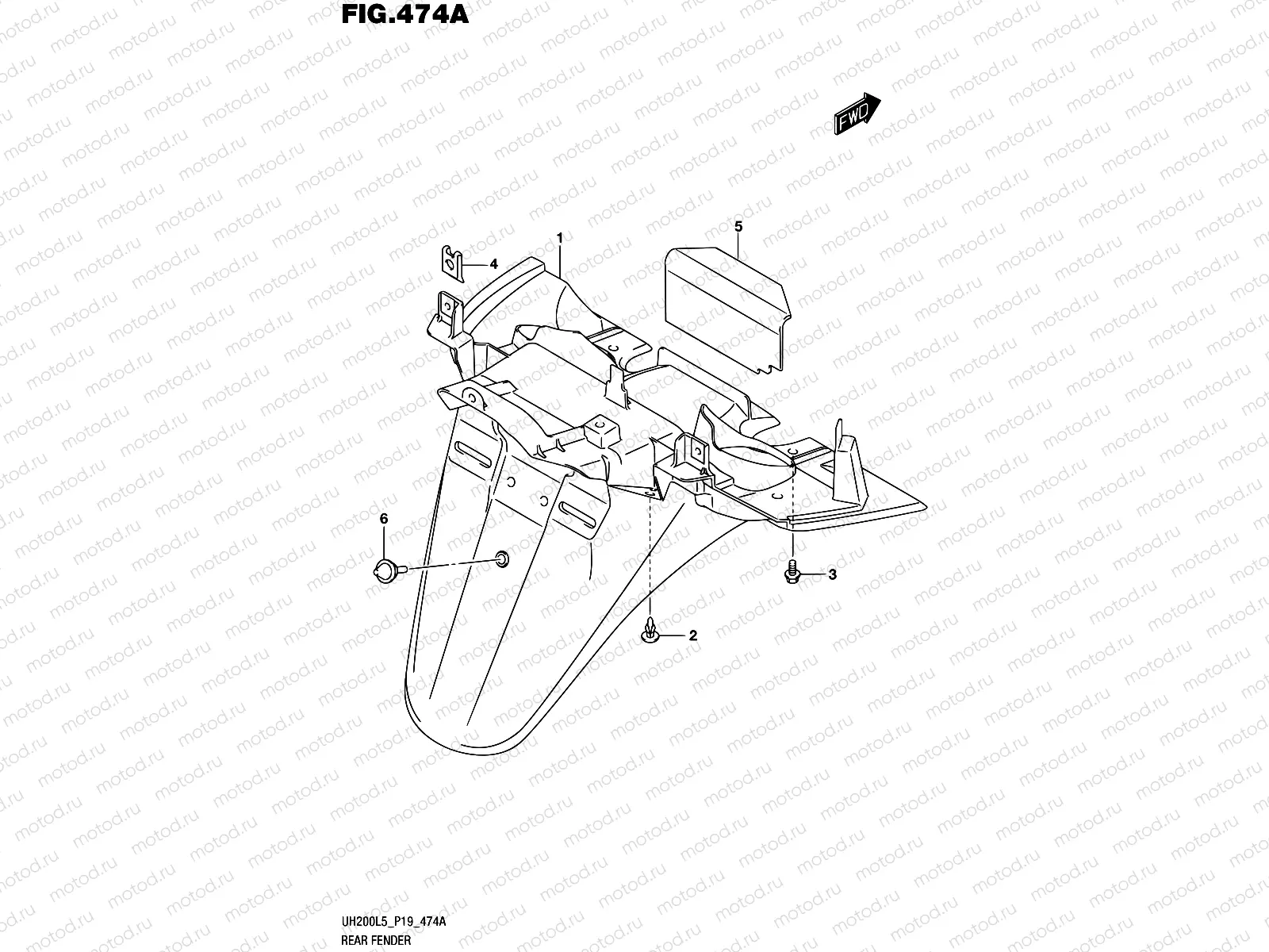 474A - REAR FENDER