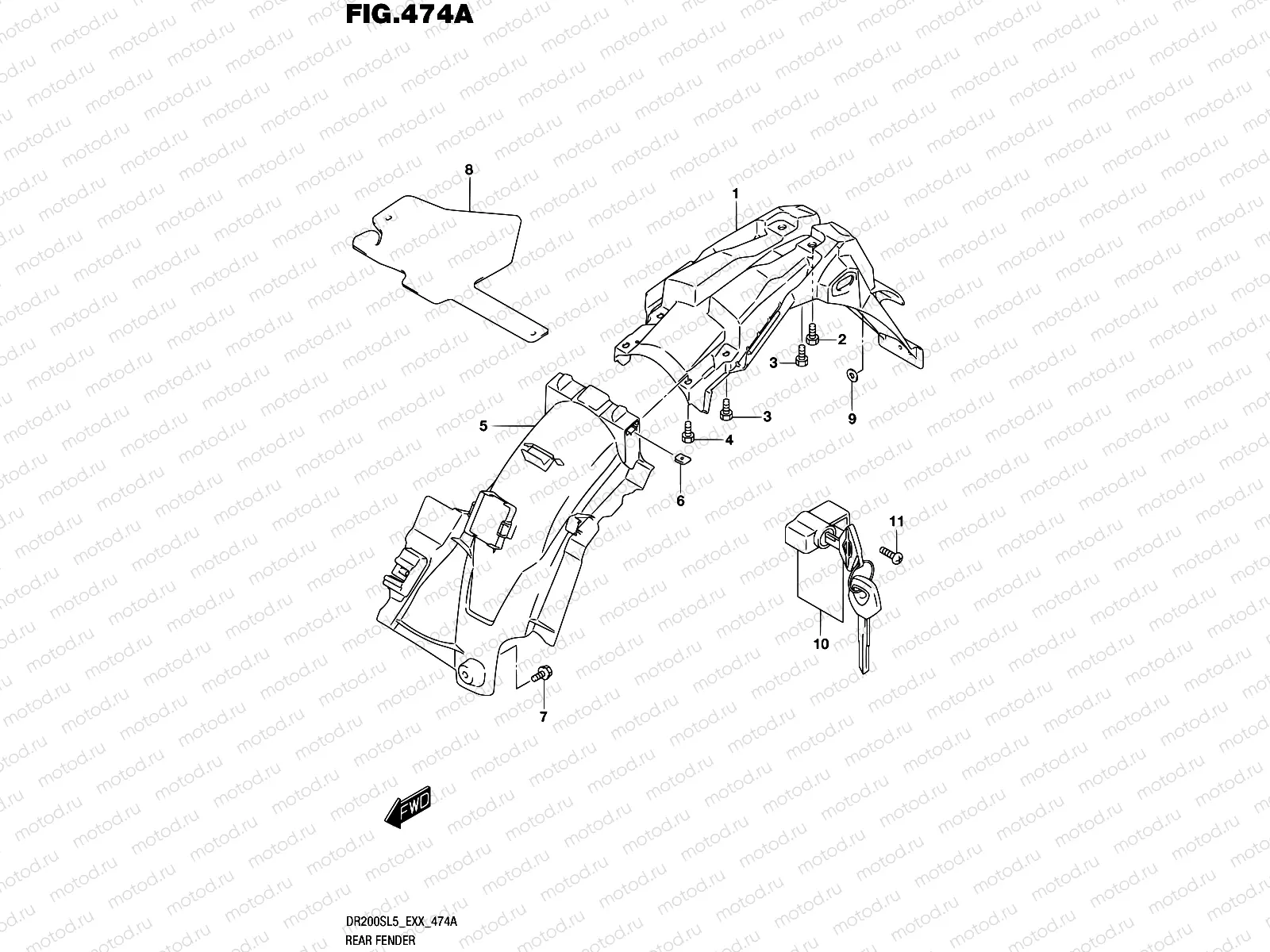 474A - REAR FENDER