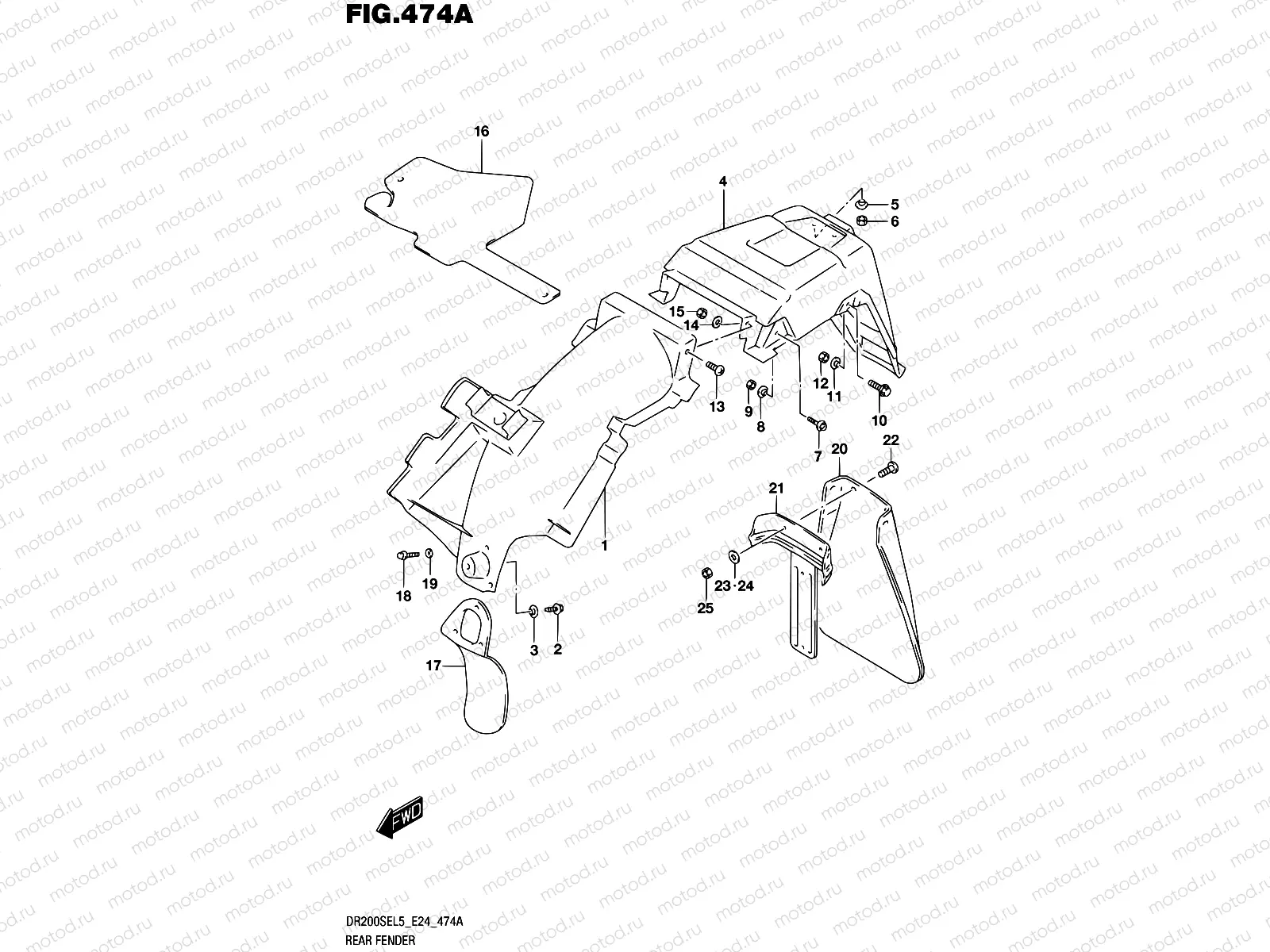 474A - REAR FENDER