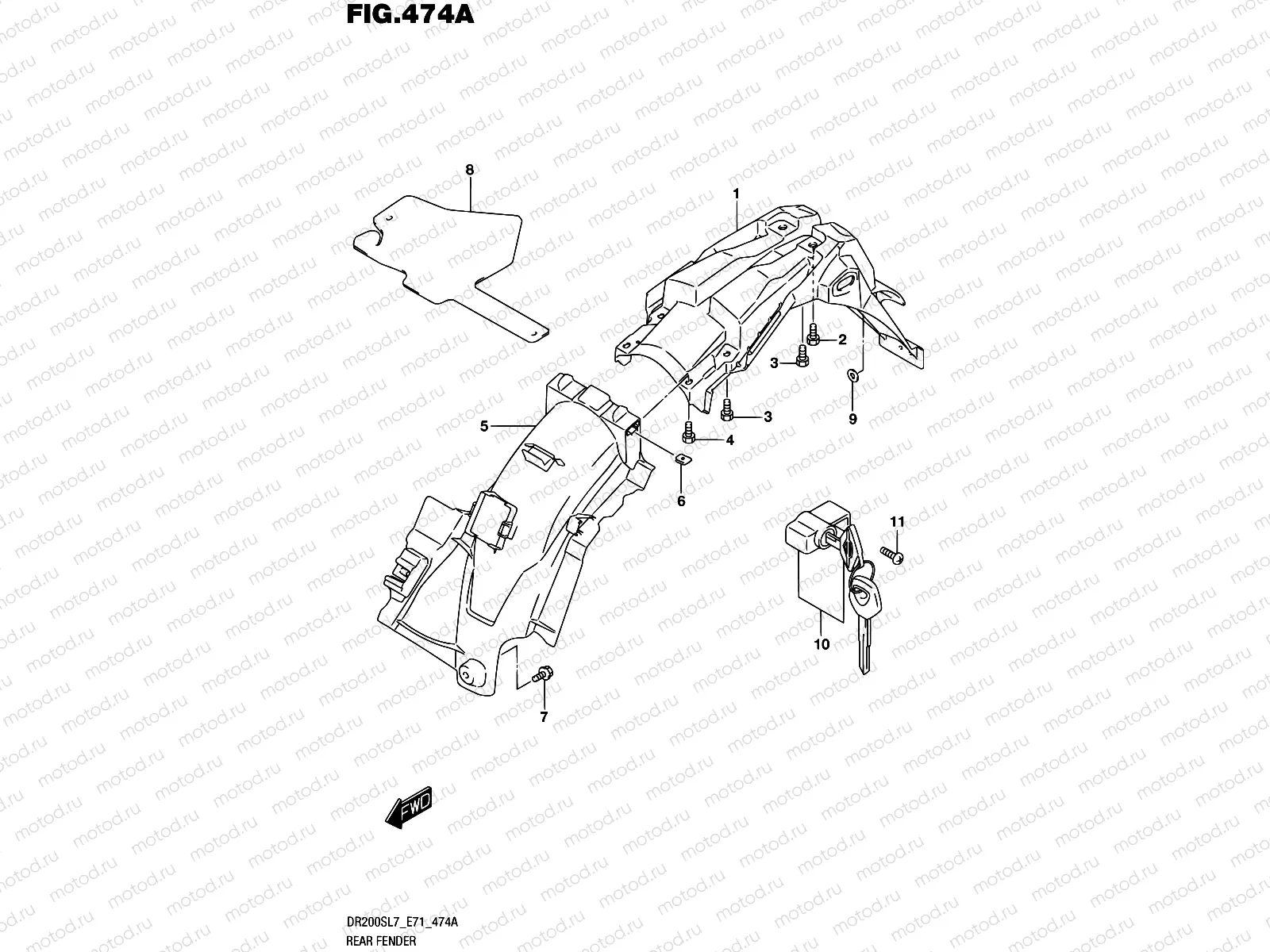 474A - REAR FENDER