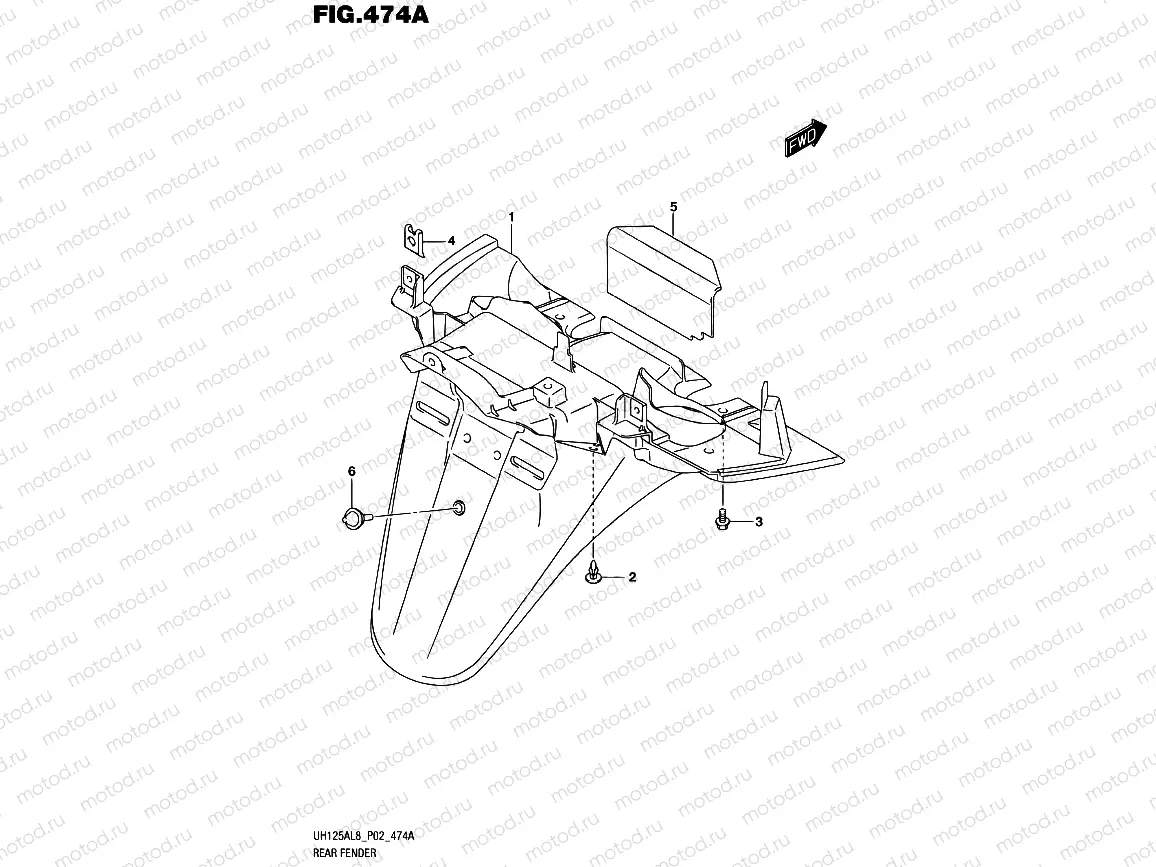 474A - REAR FENDER