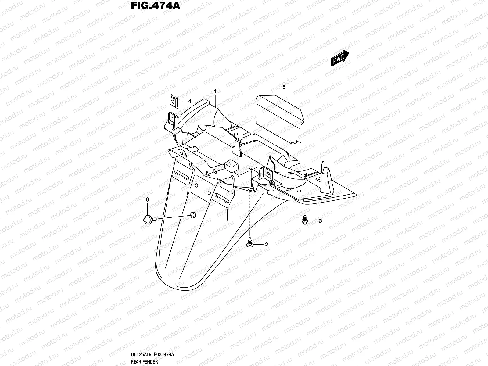 474A - REAR FENDER