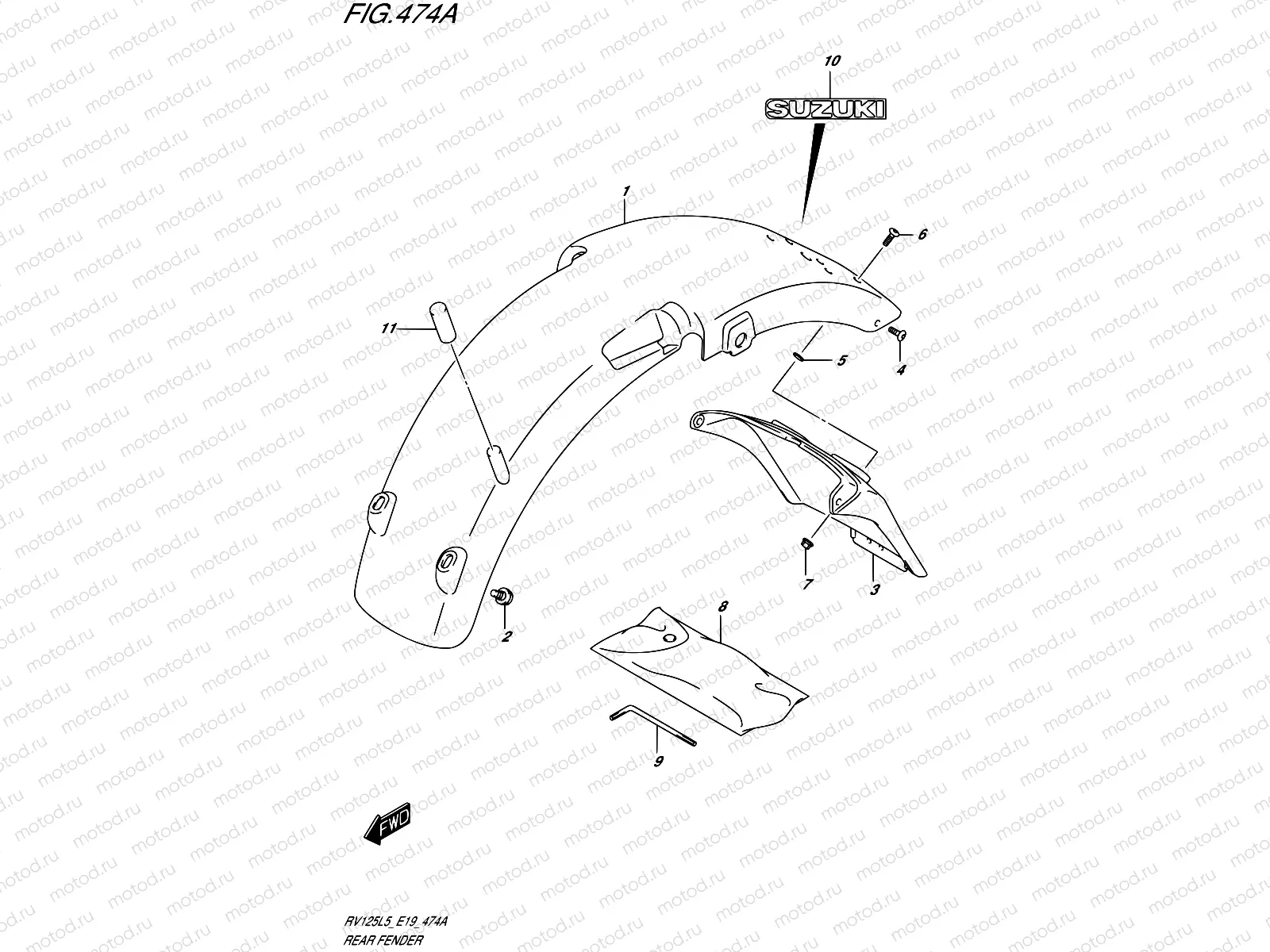 474A - REAR FENDER