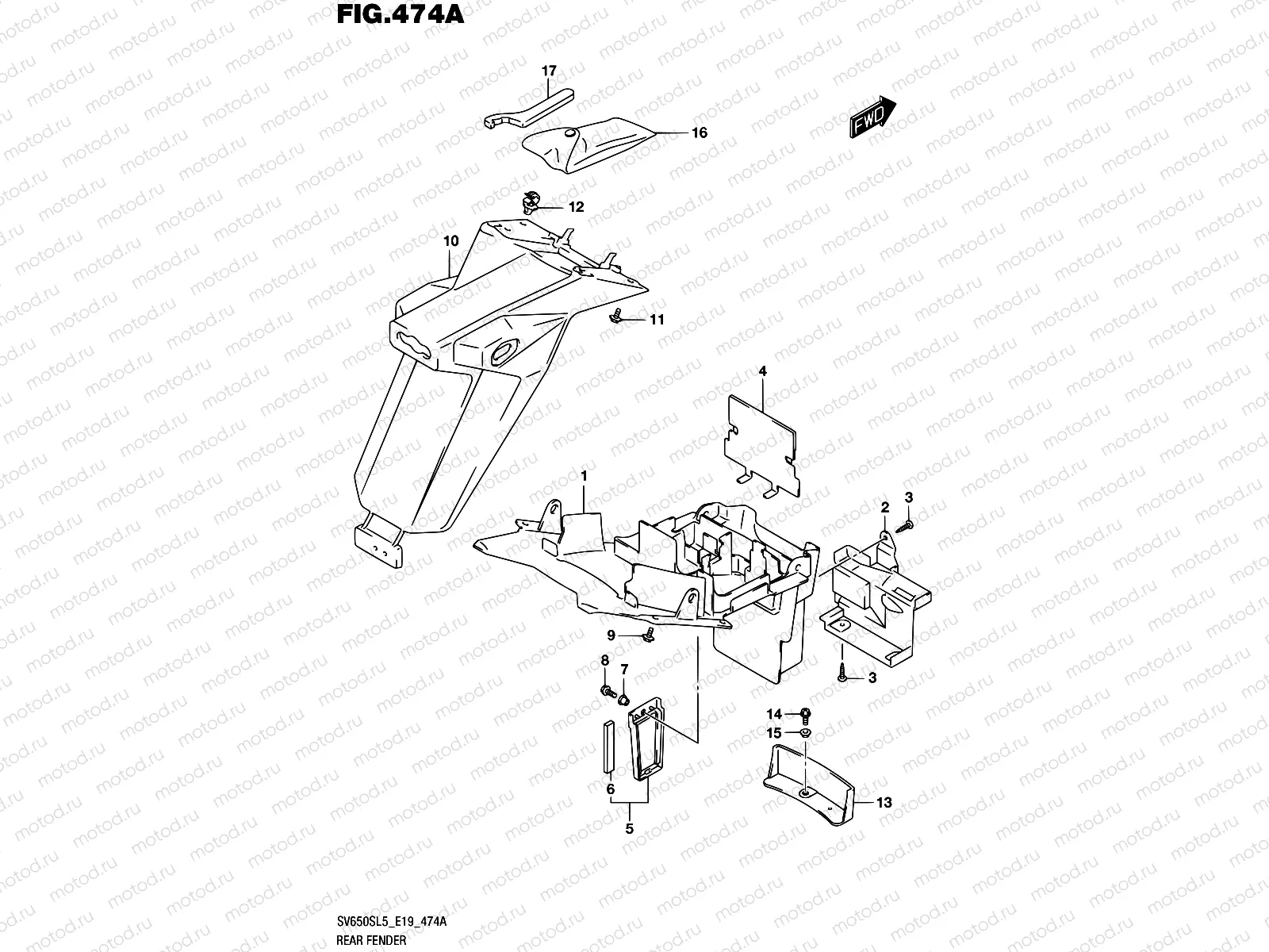 474A - REAR FENDER