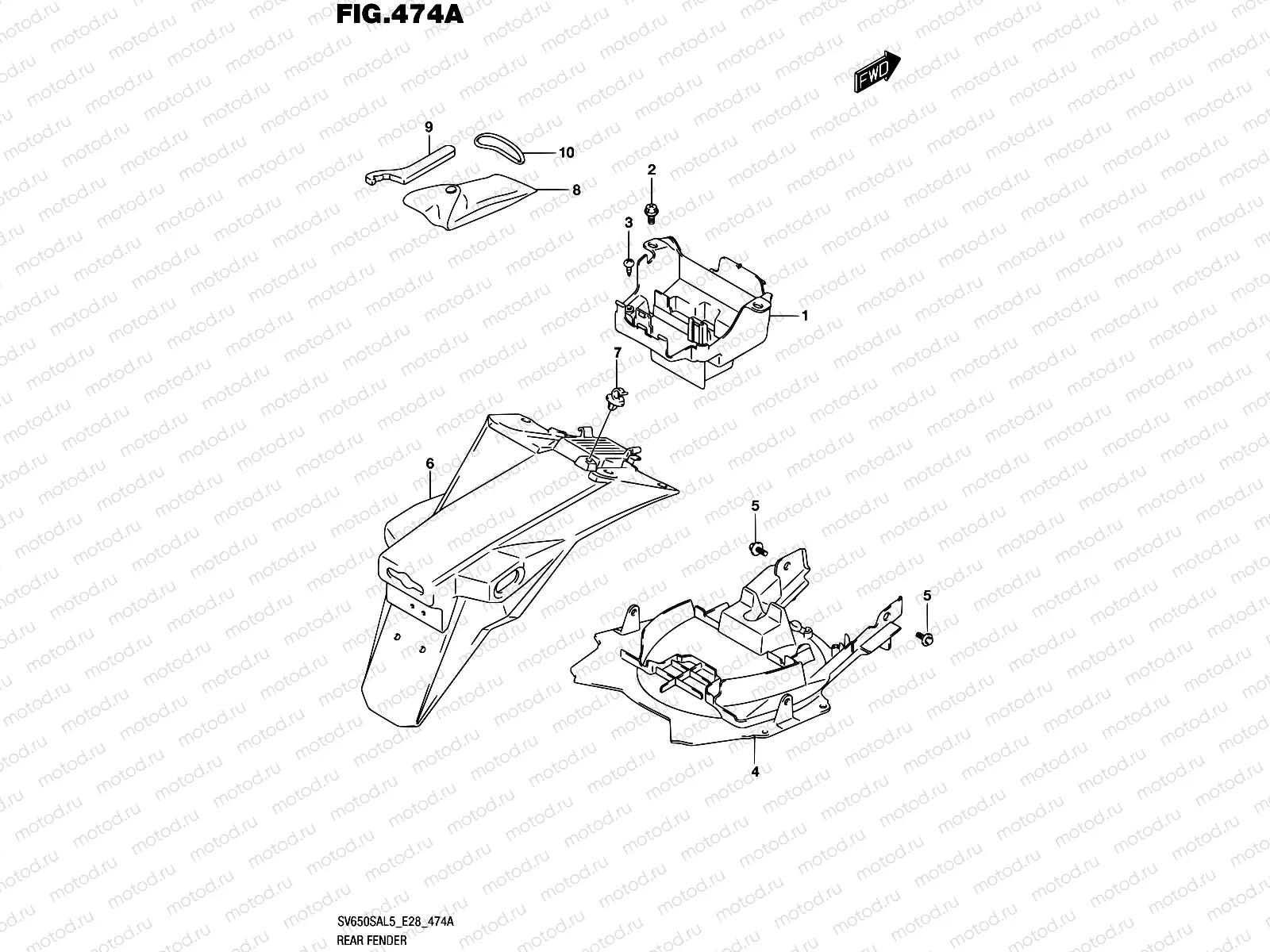 474A - REAR FENDER