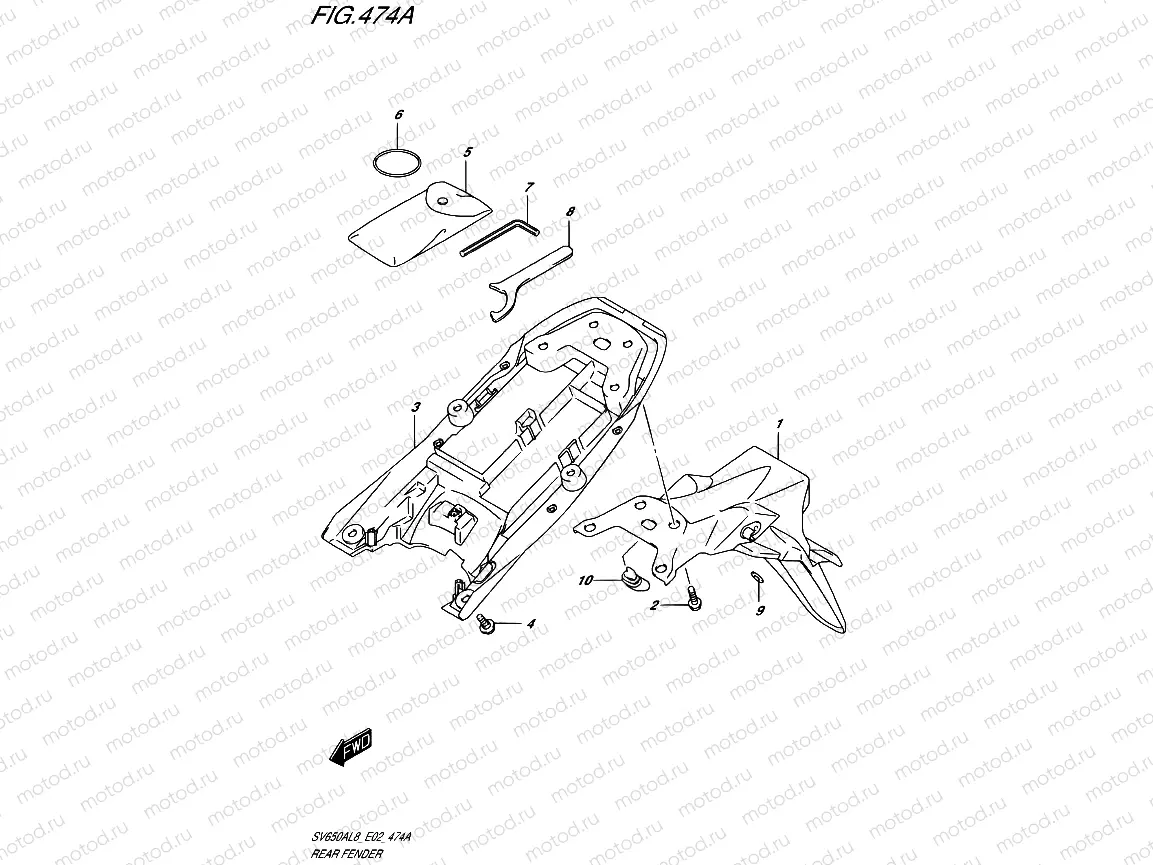 474A - REAR FENDER