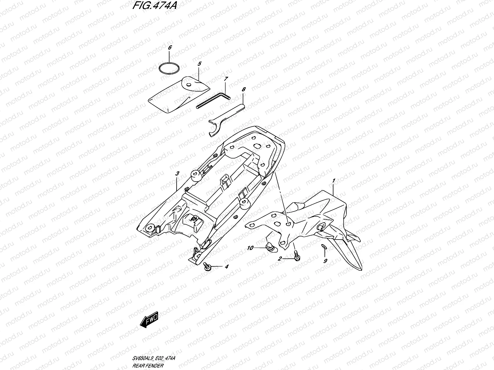 474A - REAR FENDER