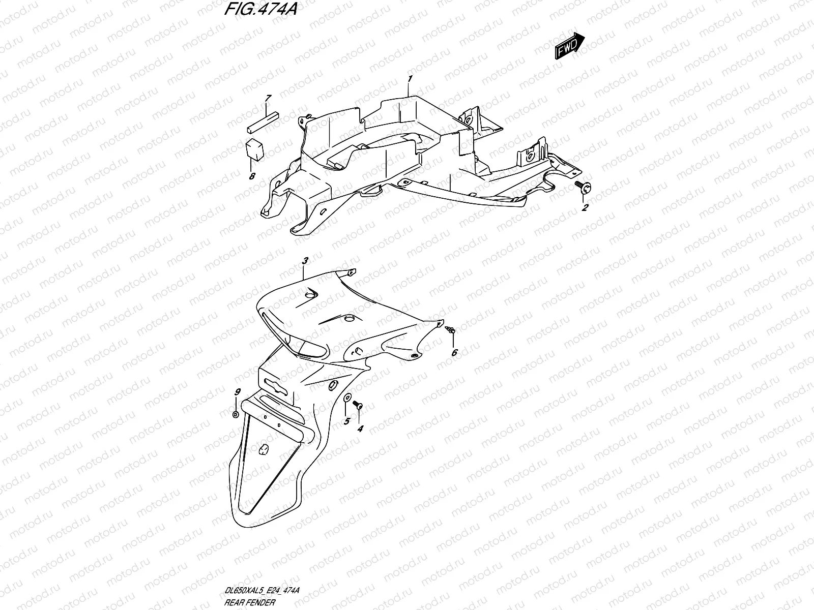 474A - REAR FENDER
