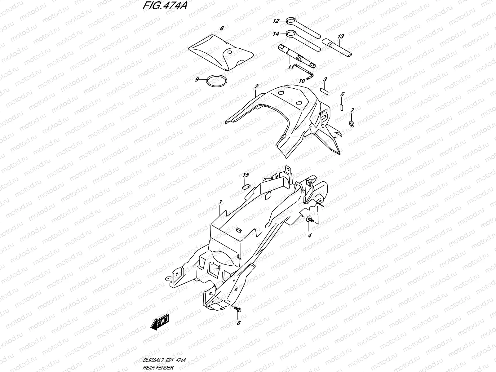 474A - REAR FENDER