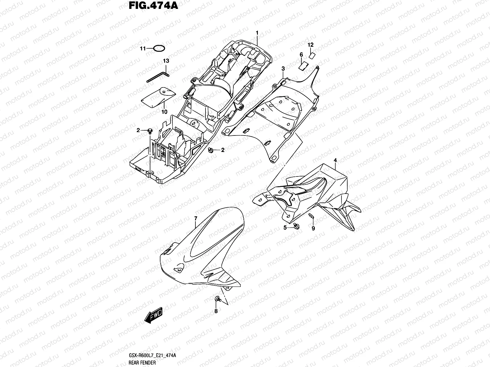 474A - REAR FENDER