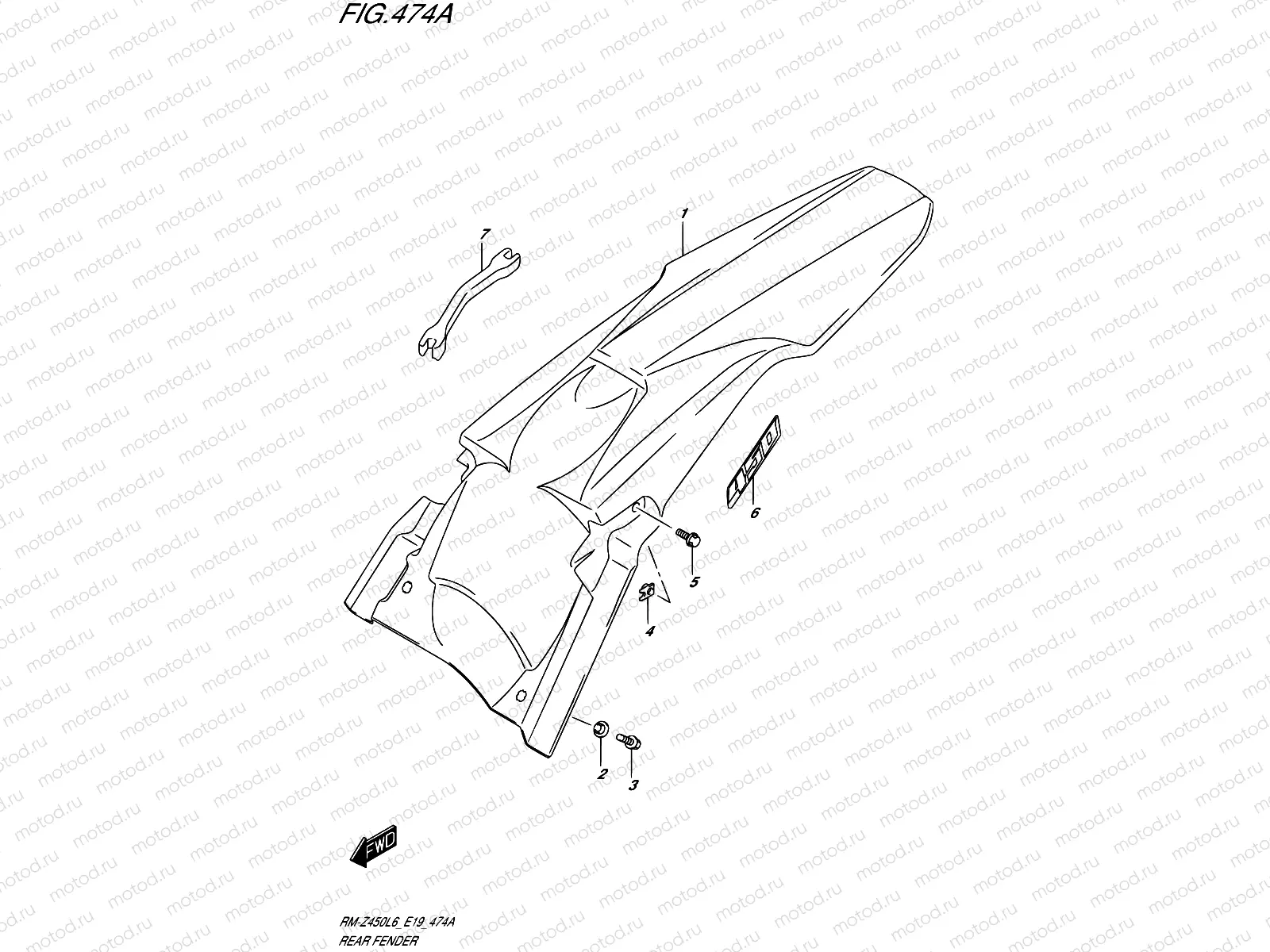 474A - REAR FENDER