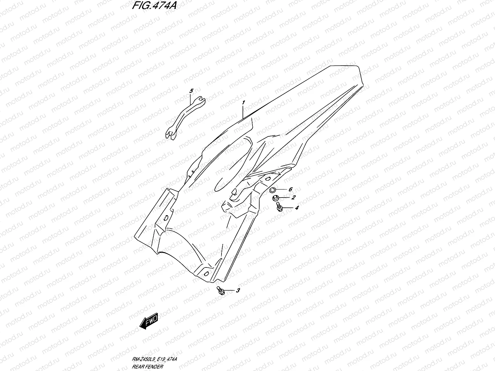 474A - REAR FENDER