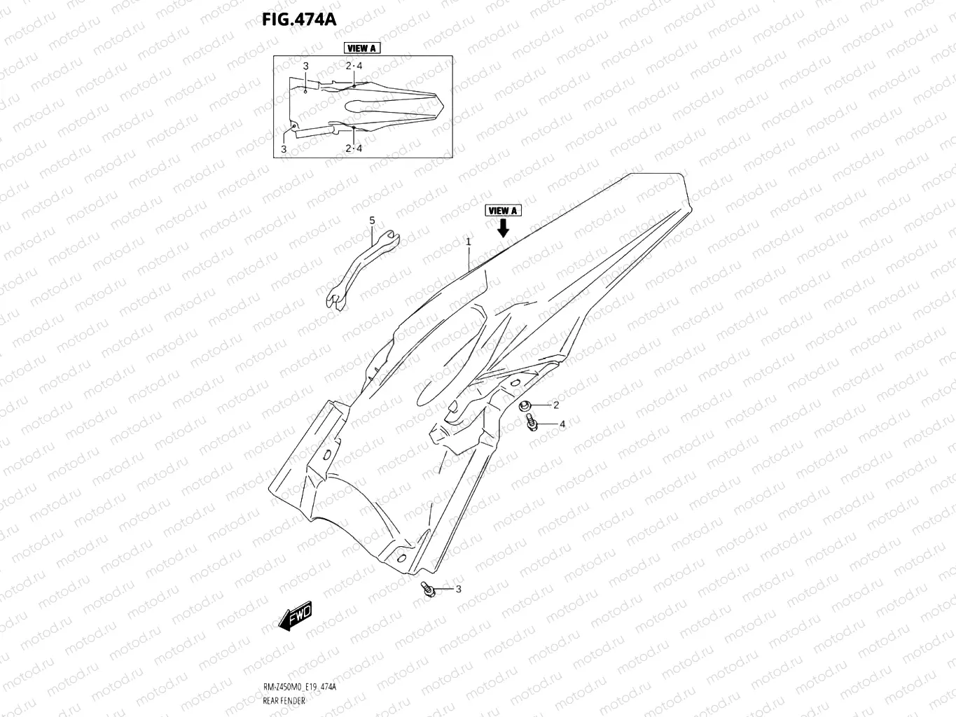 474A - REAR FENDER