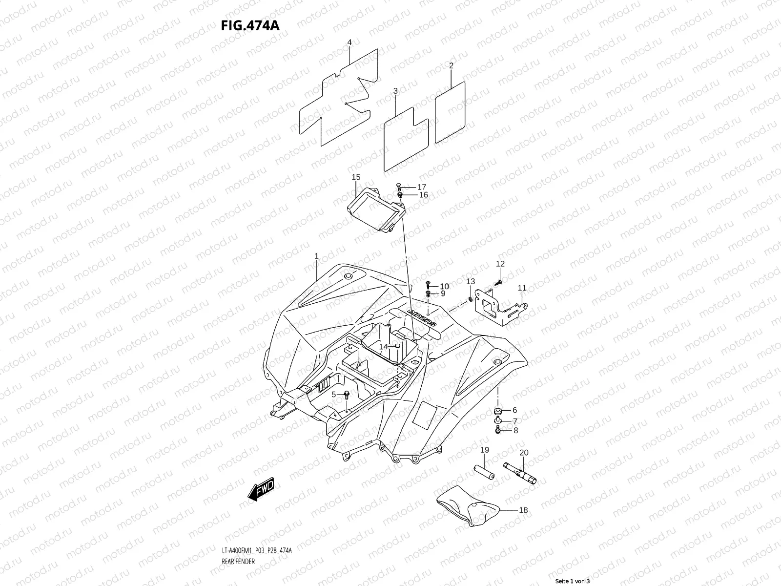 474A - REAR FENDER