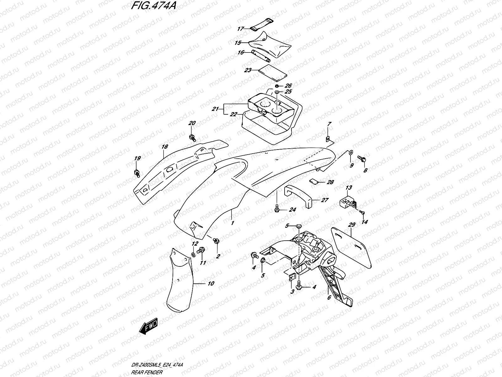 474A - REAR FENDER