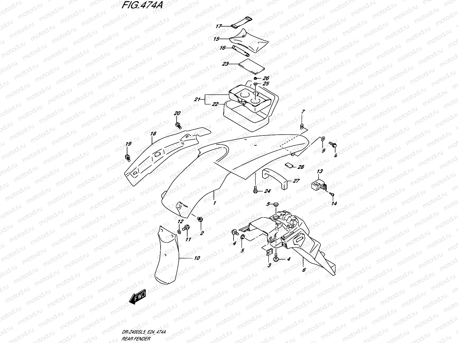 474A - REAR FENDER