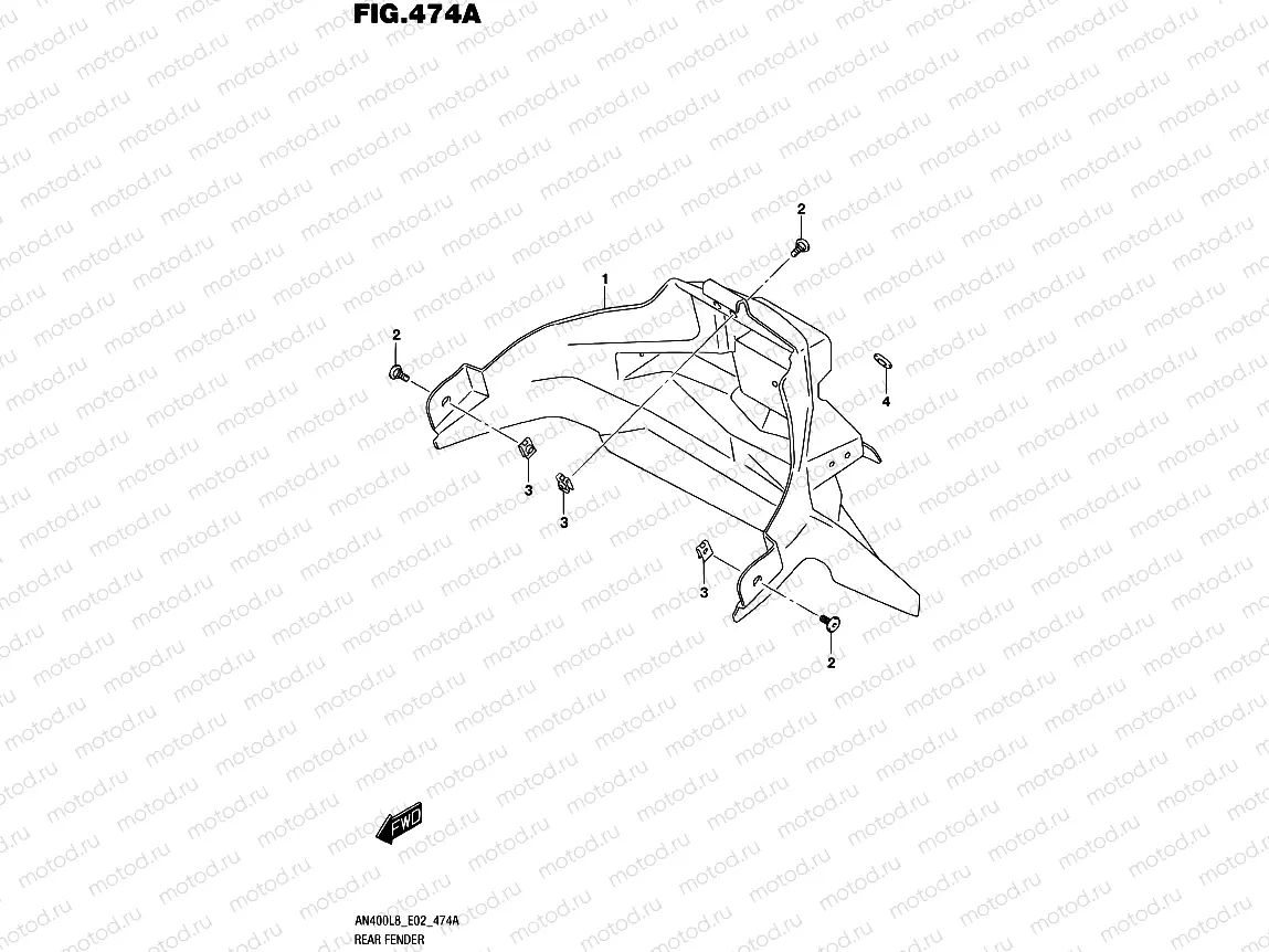 474A - REAR FENDER