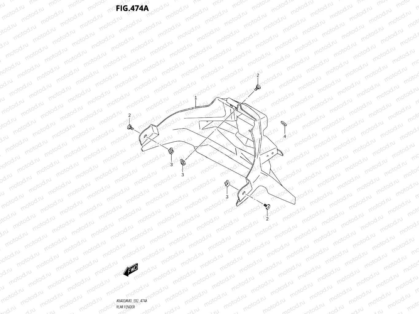 474A - REAR FENDER