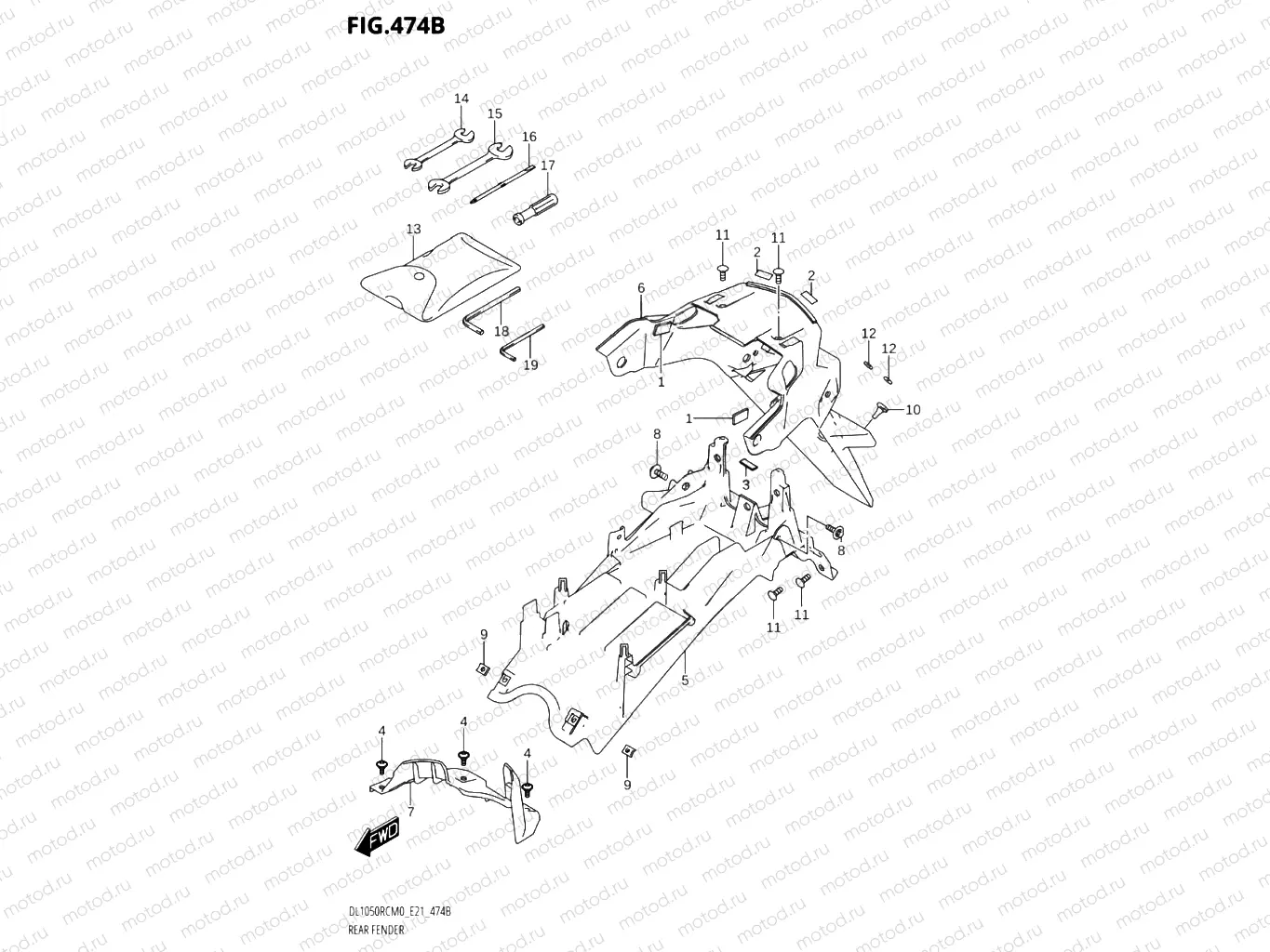 474A - REAR FENDER